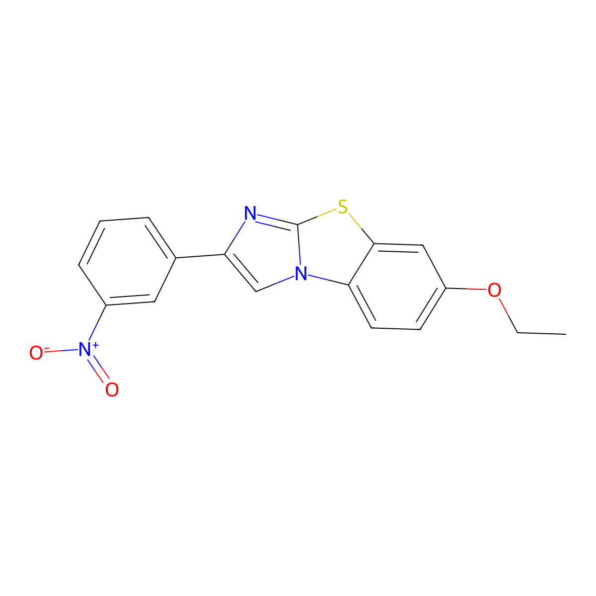 7-Ethoxy-2-(3-nitrophenyl)imidazo[2,1-b][1,3]benzothiazole molecular structure, CAS 439108-92-6