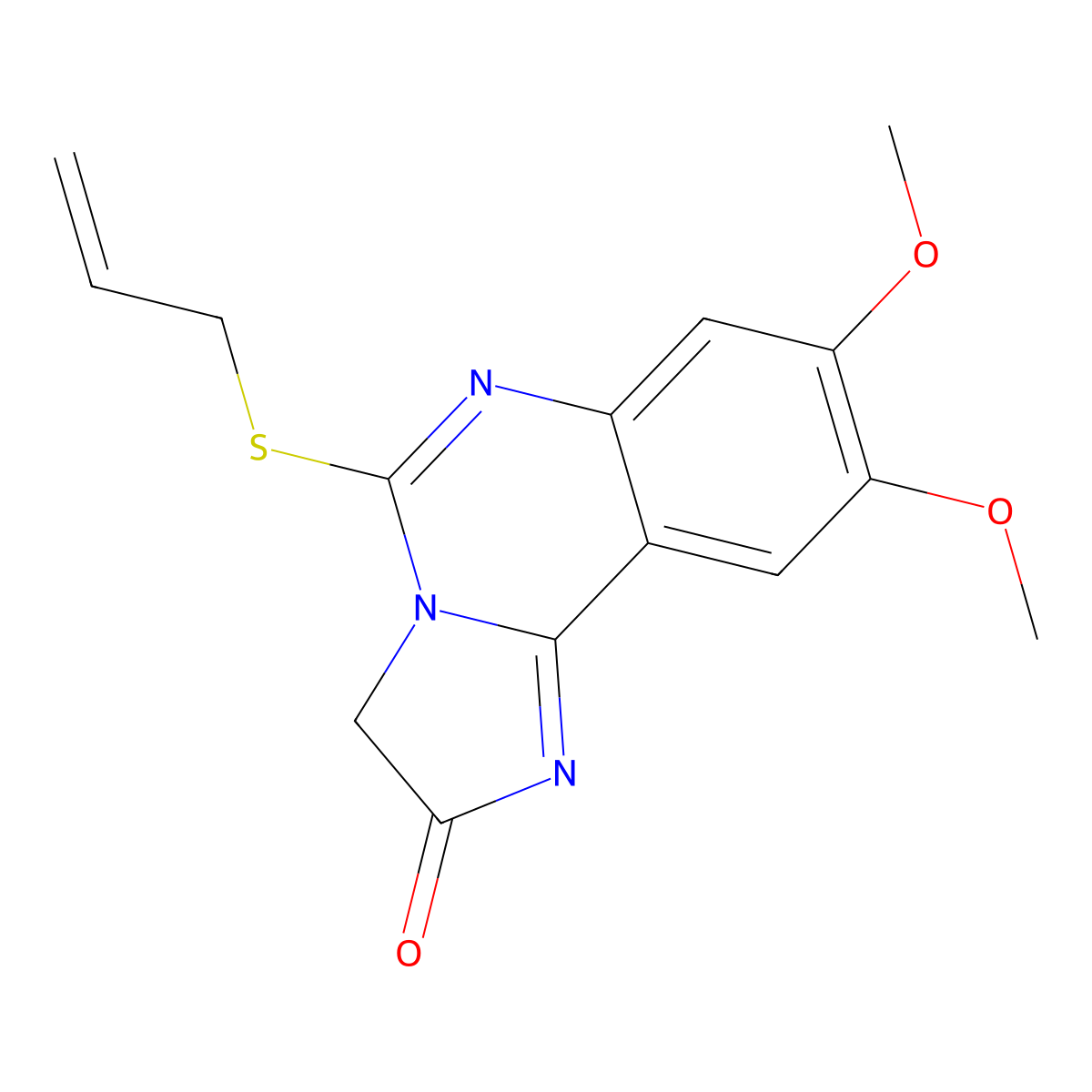 5-(allylsulfanyl)-8,9-dimethoxyimidazo[1,2-c]quinazolin-2(3H)-one molecular structure, CAS 439109-48-5