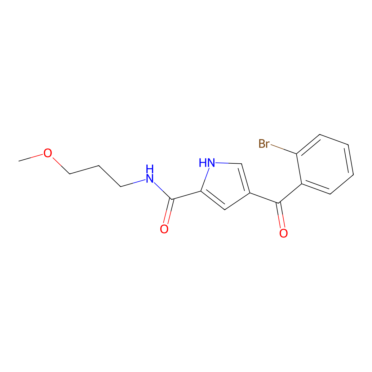 4-(2-bromobenzoyl)-N-(3-methoxypropyl)-1H-pyrrole-2-carboxamide molecular structure, CAS 439109-66-7