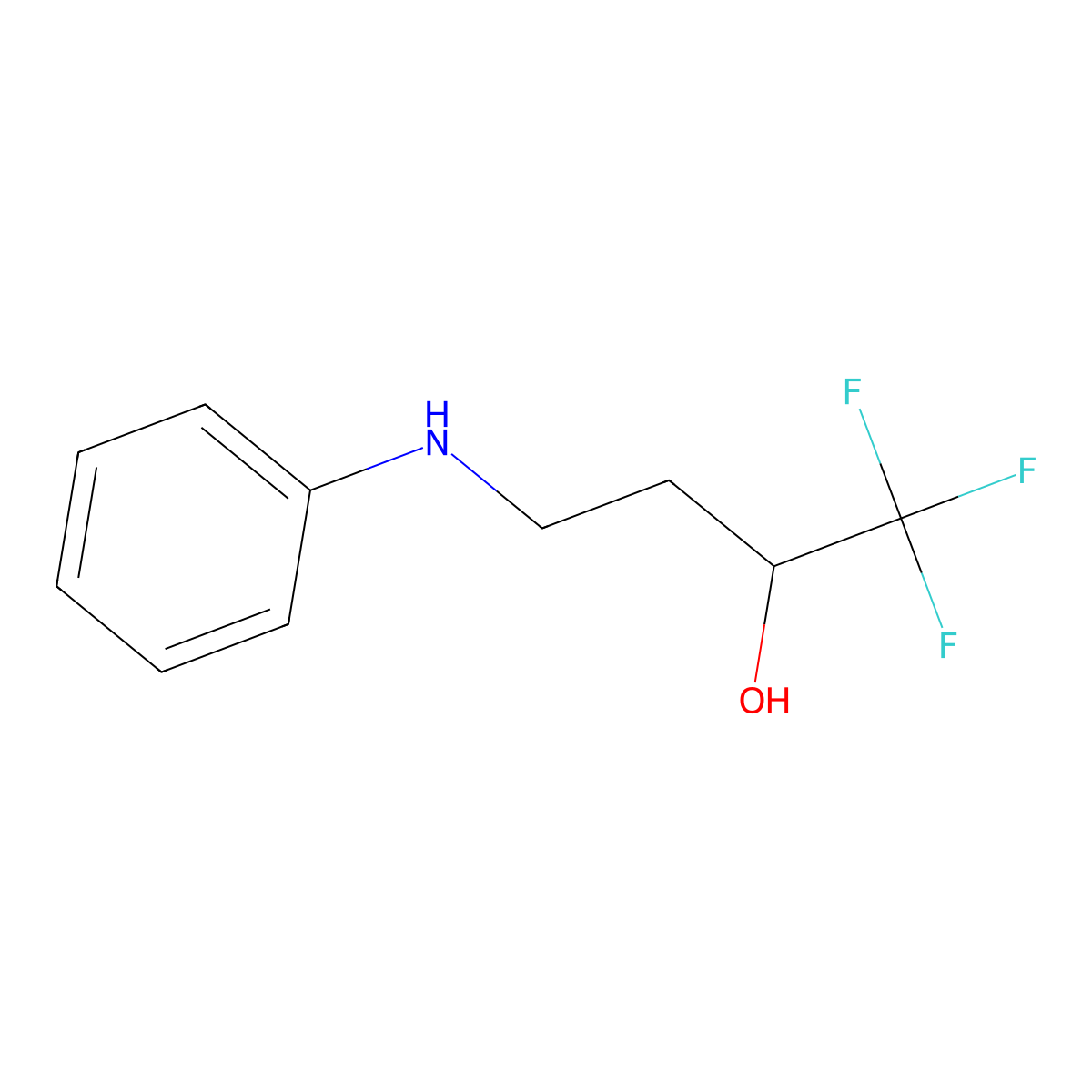 4-Anilino-1,1,1-trifluoro-2-butanol molecular structure, CAS 439109-74-7