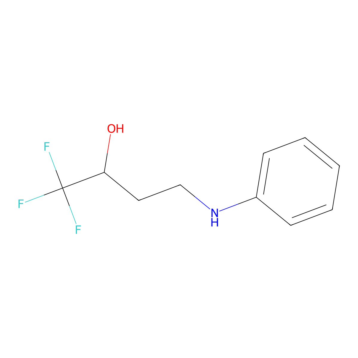 4-Anilino-1,1,1-trifluoro-2-butanol molecular structure, CAS 439109-74-7