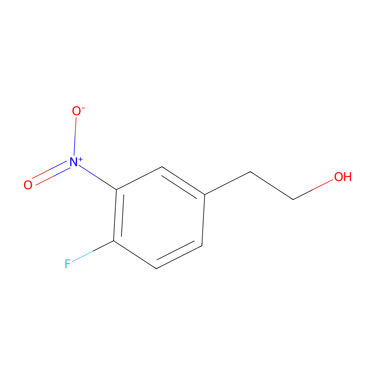 2-(4-Fluoro-3-nitrophenyl)ethanol molecular structure, CAS 439110-13-1