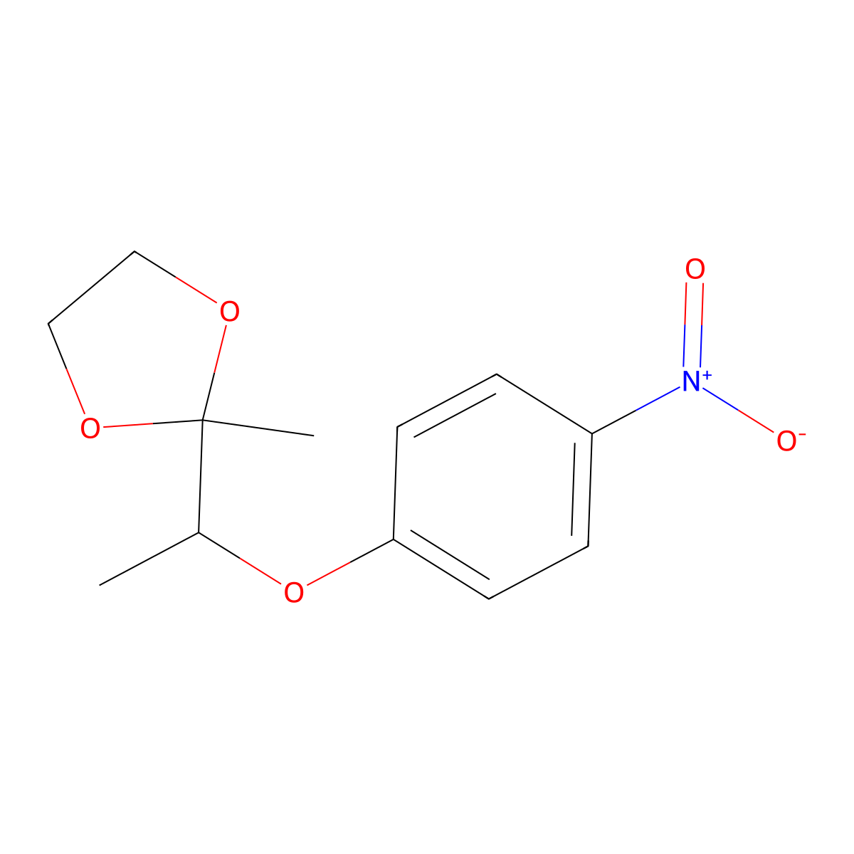 2-Methyl-2-[1-(4-nitrophenoxy)ethyl]-1,3-dioxolane molecular structure, CAS 439110-69-7