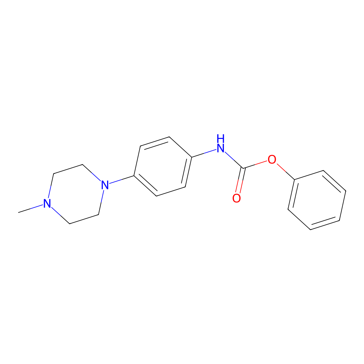 phenyl N-[4-(4-methylpiperazin-1-yl)phenyl]carbamate molecular structure, CAS 439110-77-7