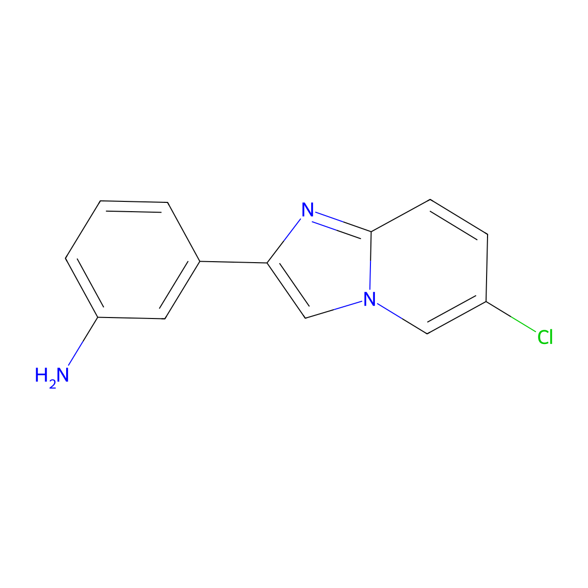 3-(6-Chloroimidazo[1,2-a]pyridin-2-yl)aniline molecular structure, CAS 439110-86-8