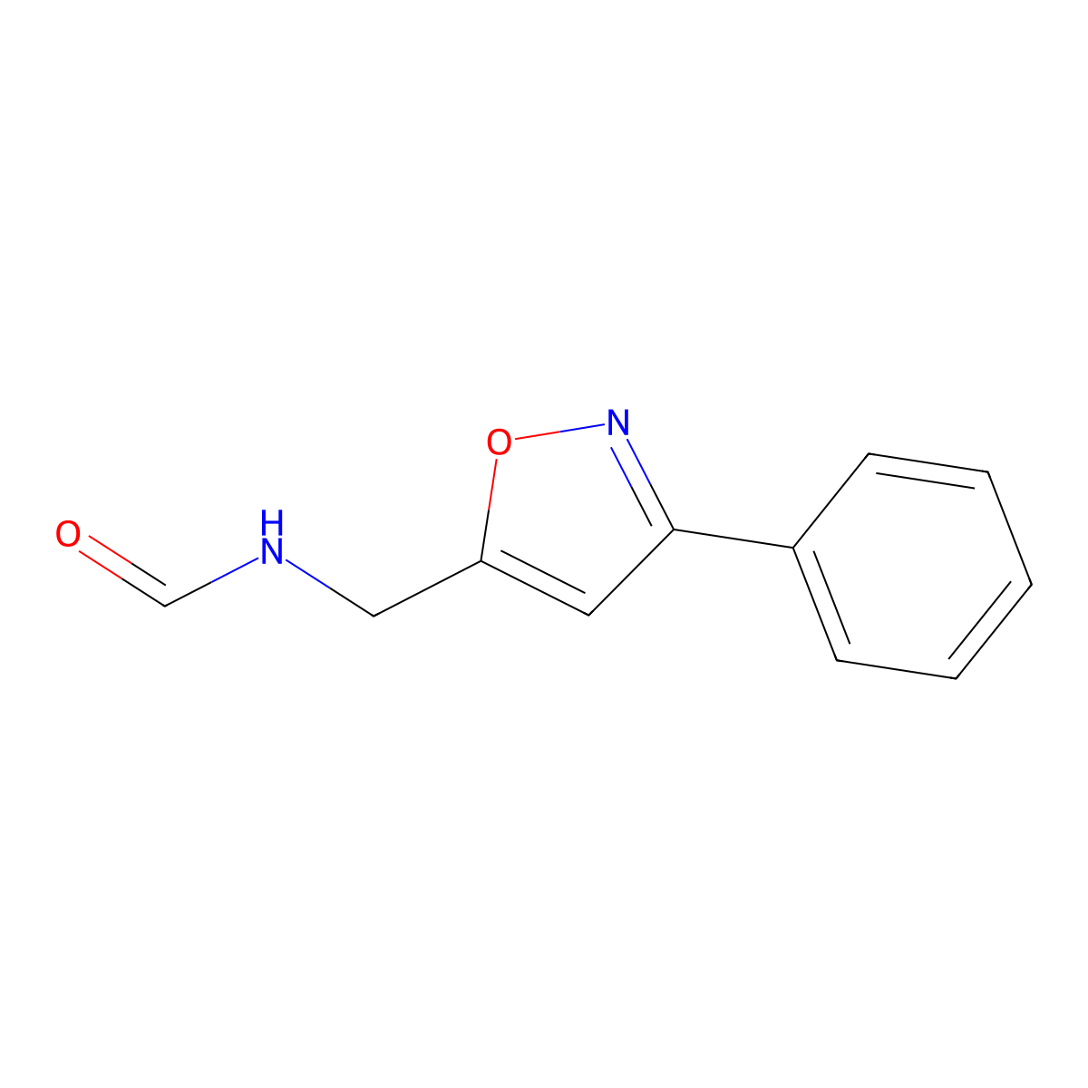 N-[(3-phenyl-1,2-oxazol-5-yl)methyl]formamide molecular structure, CAS 439110-89-1