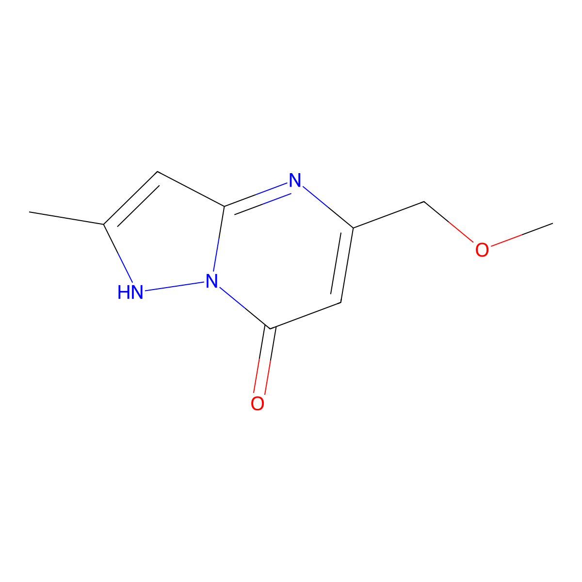 5-(Methoxymethyl)-2-methylpyrazolo[1,5-a]pyrimidin-7-ol molecular structure, CAS 439111-05-4