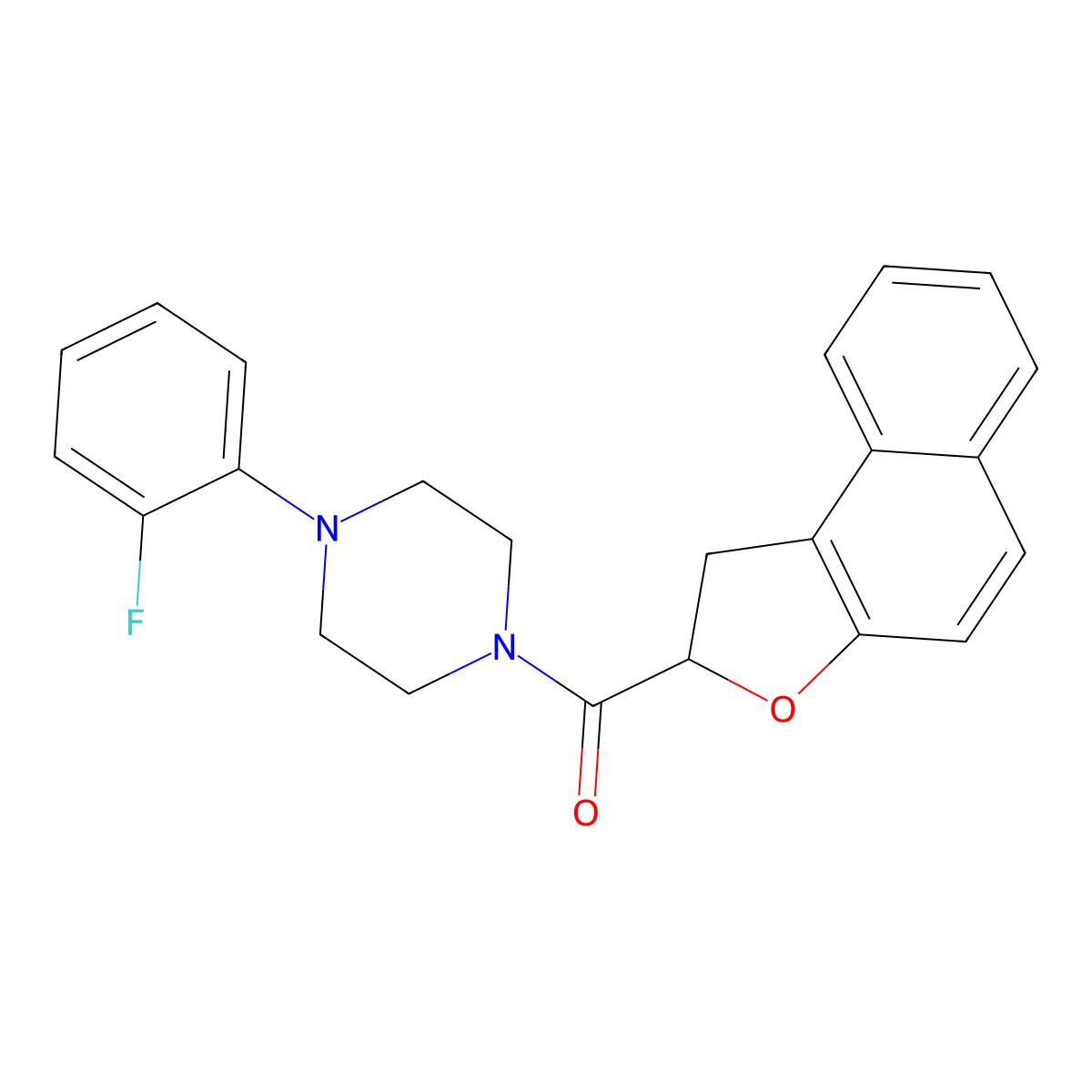 1,2-Dihydronaphtho[2,1-b]furan-2-yl[4-(2-fluorophenyl)piperazino]methanone molecular structure, CAS 439111-16-7