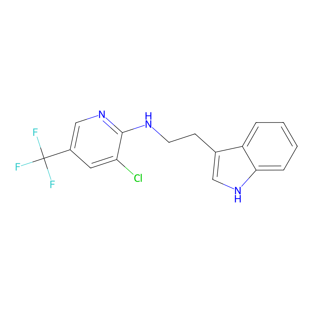 3-chloro-N-[2-(1H-indol-3-yl)ethyl]-5-(trifluoromethyl)-2-pyridinamine molecular structure, CAS 439111-22-5