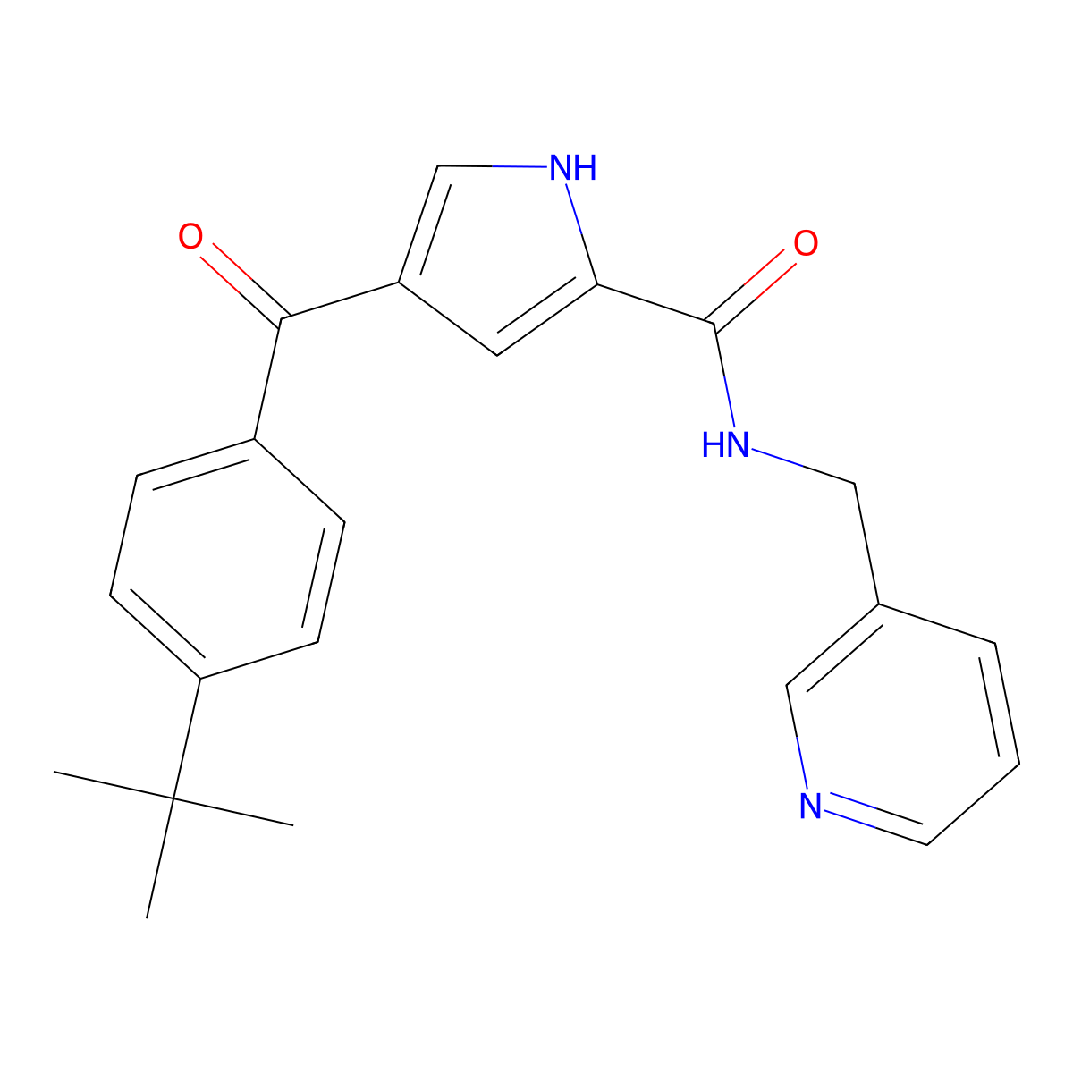 4-[4-(tert-butyl)benzoyl]-N-(3-pyridinylmethyl)-1H-pyrrole-2-carboxamide molecular structure, CAS 439111-45-2