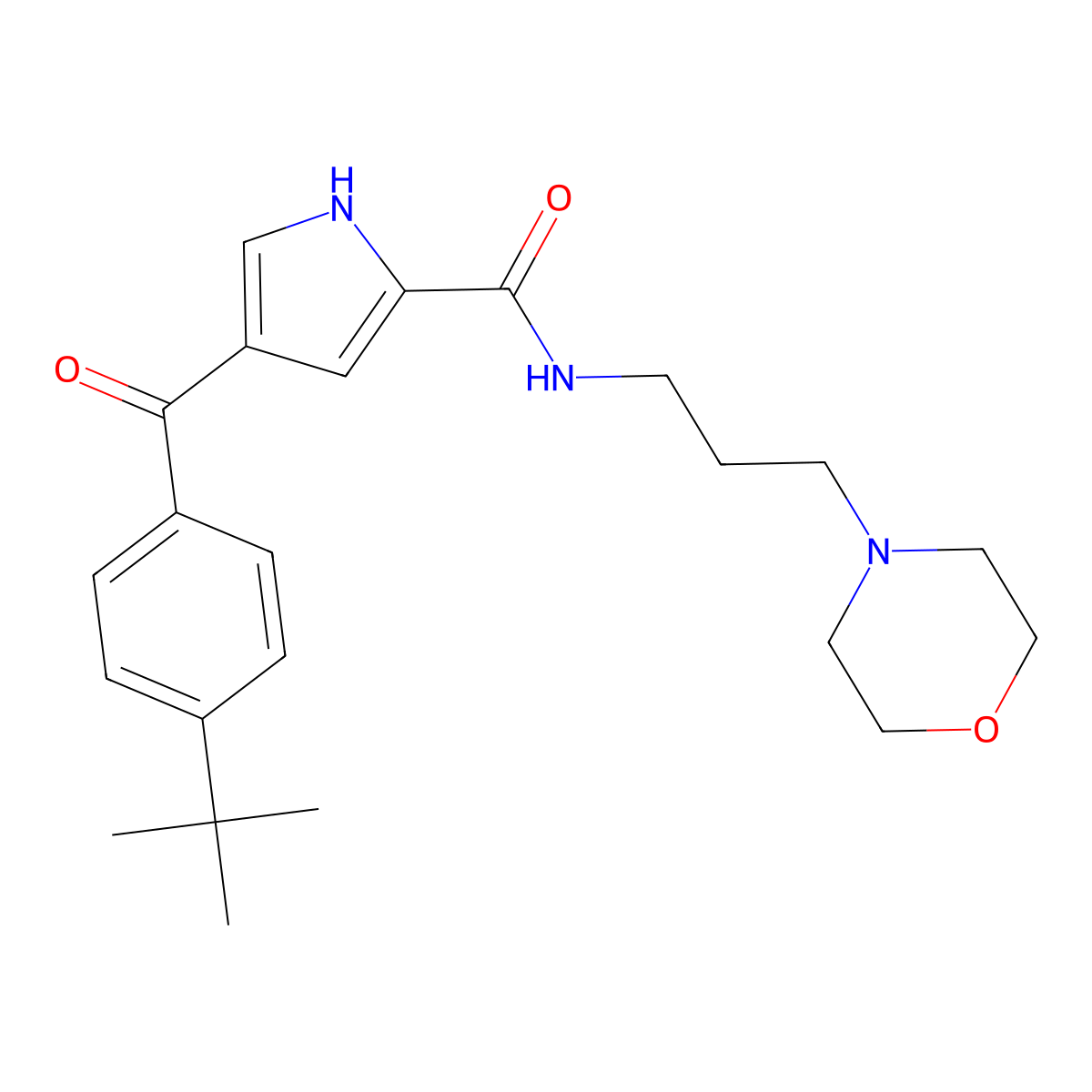4-[4-(tert-butyl)benzoyl]-N-(3-morpholinopropyl)-1H-pyrrole-2-carboxamide molecular structure, CAS 439111-50-9