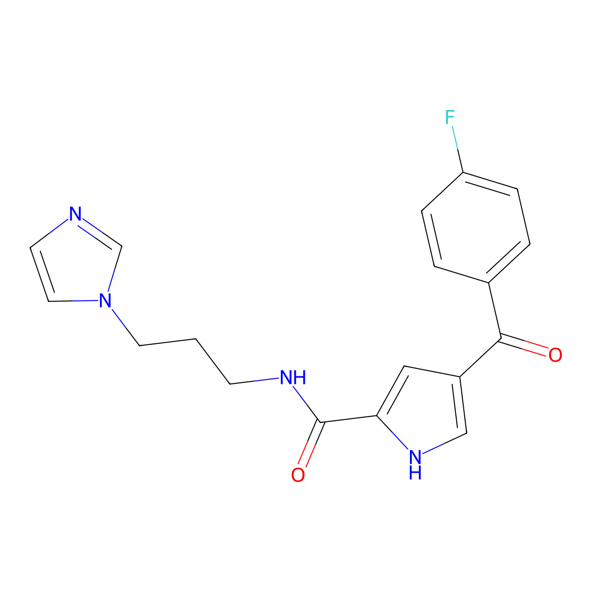 4-(4-fluorobenzoyl)-N-[3-(1H-imidazol-1-yl)propyl]-1H-pyrrole-2-carboxamide molecular structure, CAS 439111-52-1