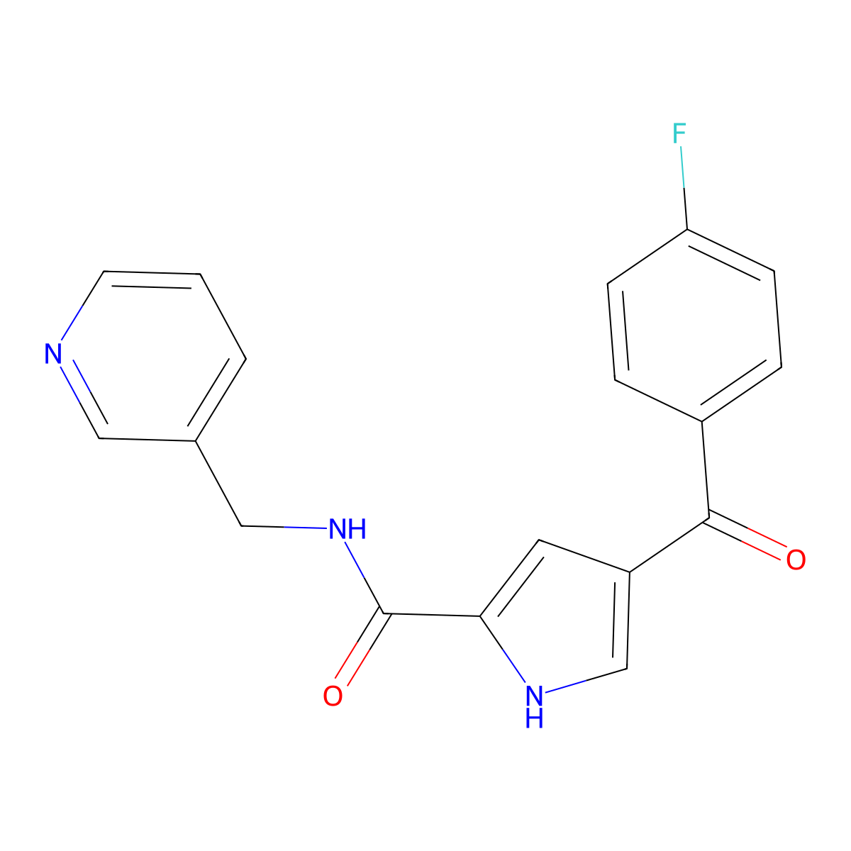 4-(4-fluorobenzoyl)-N-(3-pyridinylmethyl)-1H-pyrrole-2-carboxamide molecular structure, CAS 439111-60-1