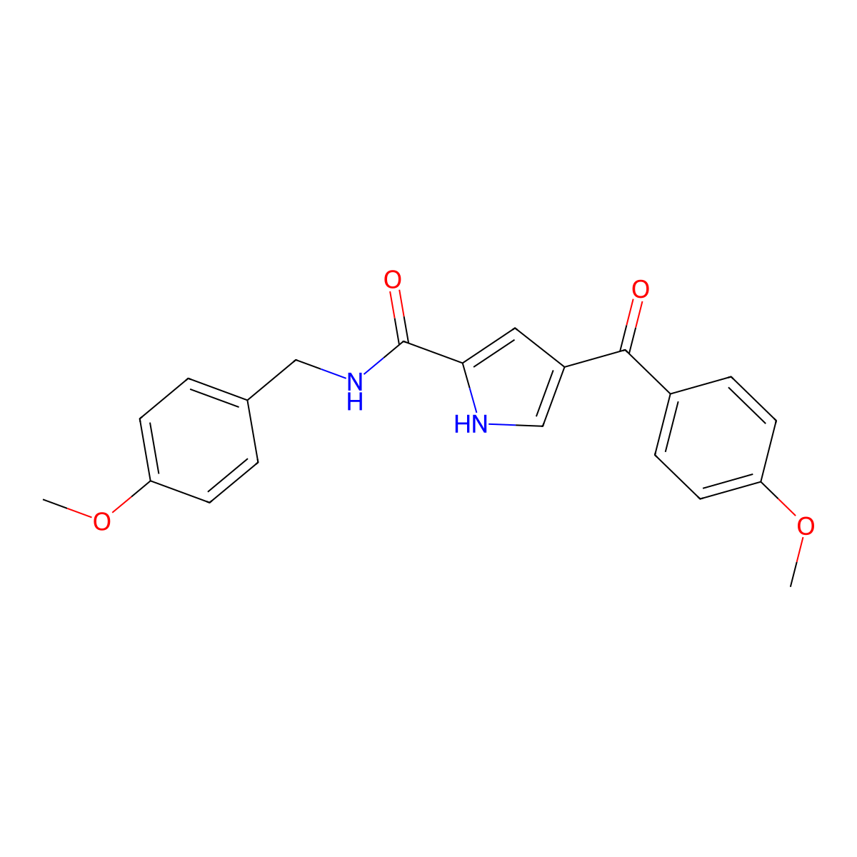 4-(4-methoxybenzoyl)-N-[(4-methoxyphenyl)methyl]-1H-pyrrole-2-carboxamide molecular structure, CAS 439112-00-2