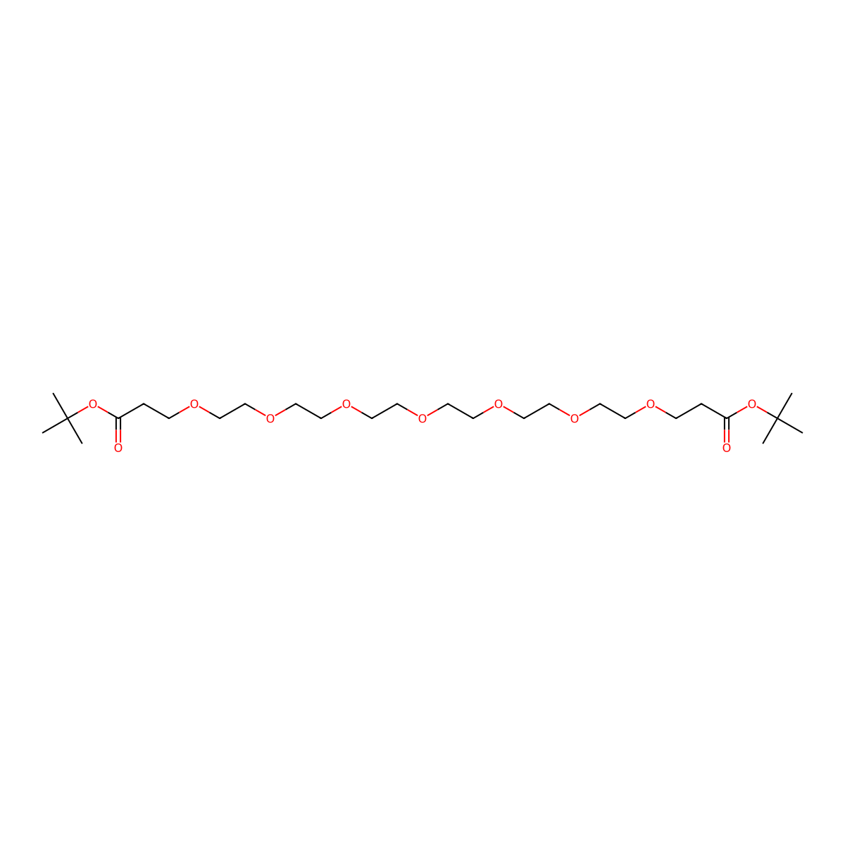 Di-tert-butyl 4,7,10,13,16,19,22-heptaoxapentacosanedioate molecular structure, CAS 439114-17-7