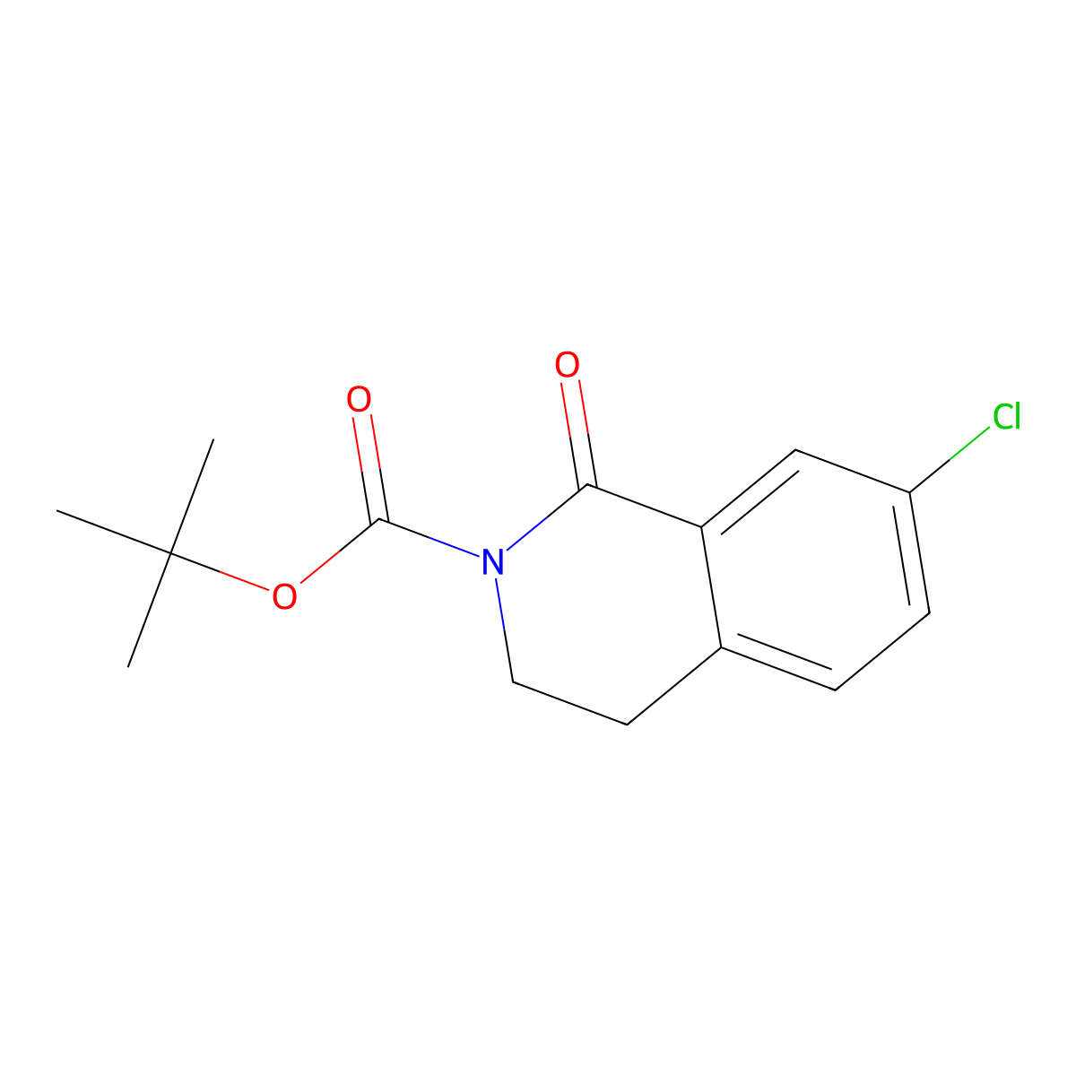 tert-Butyl 7-chloro-1-oxo-3,4-dihydroisoquinoline-2(1H)-carboxylate molecular structure, CAS 439116-78-6