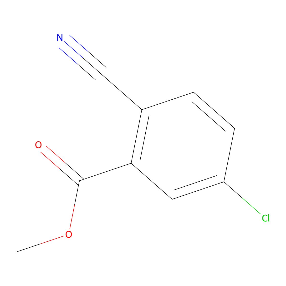 Methyl 5-chloro-2-cyanobenzoate molecular structure, CAS 439117-38-1