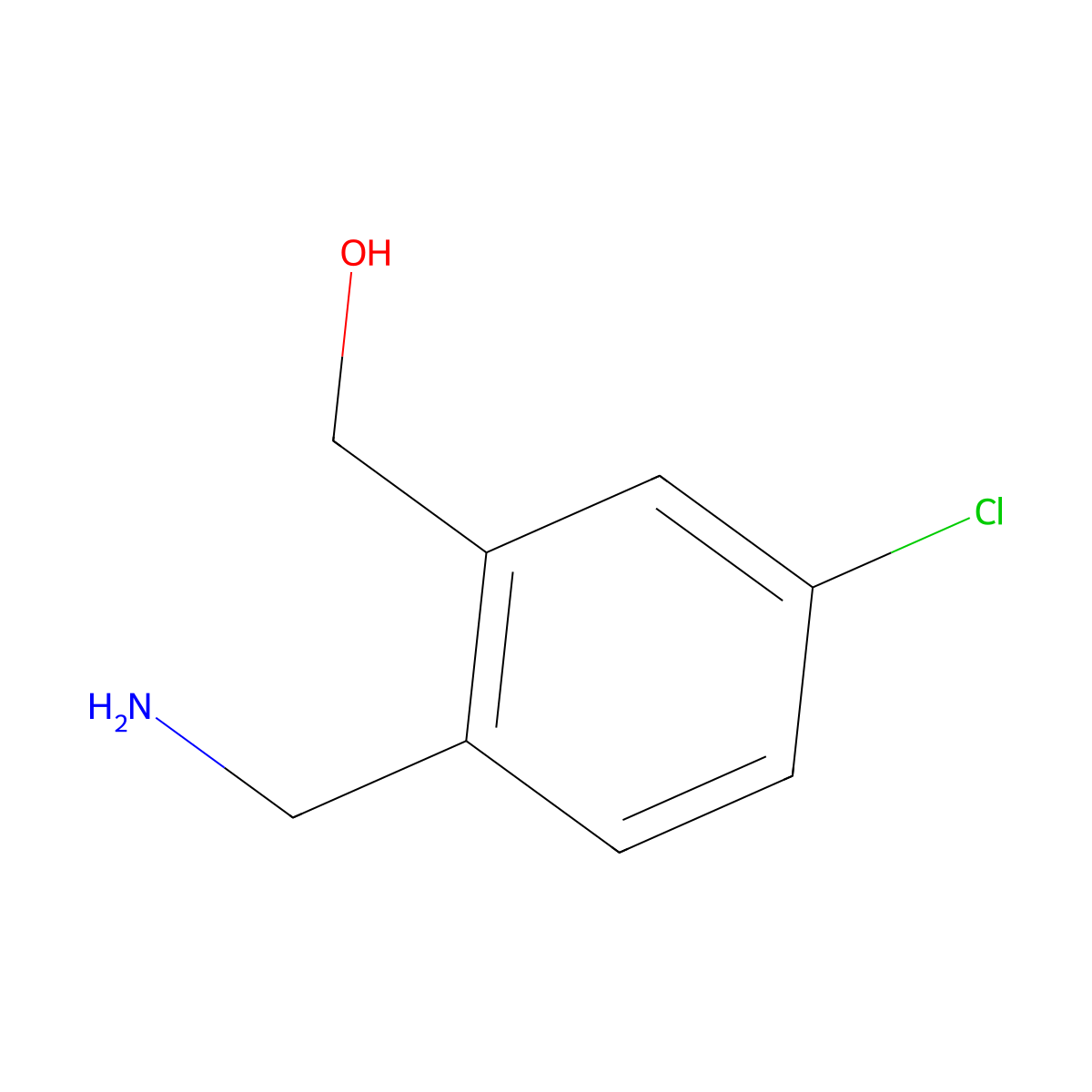 [2-(Aminomethyl)-5-chlorophenyl]methanol molecular structure, CAS 439117-39-2