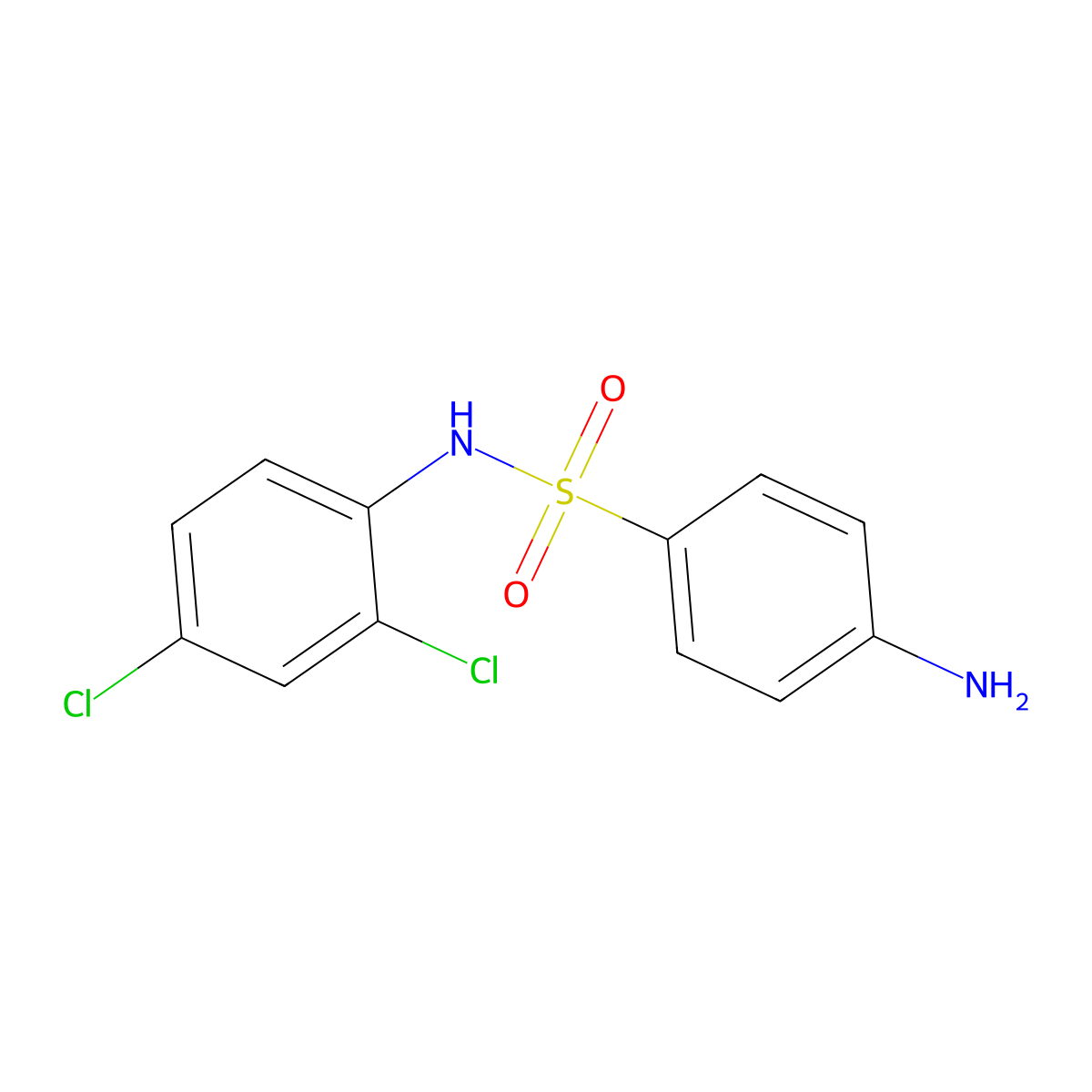 4-amino-N-(2,4-dichlorophenyl)benzene-1-sulfonamide molecular structure, CAS 439118-59-9