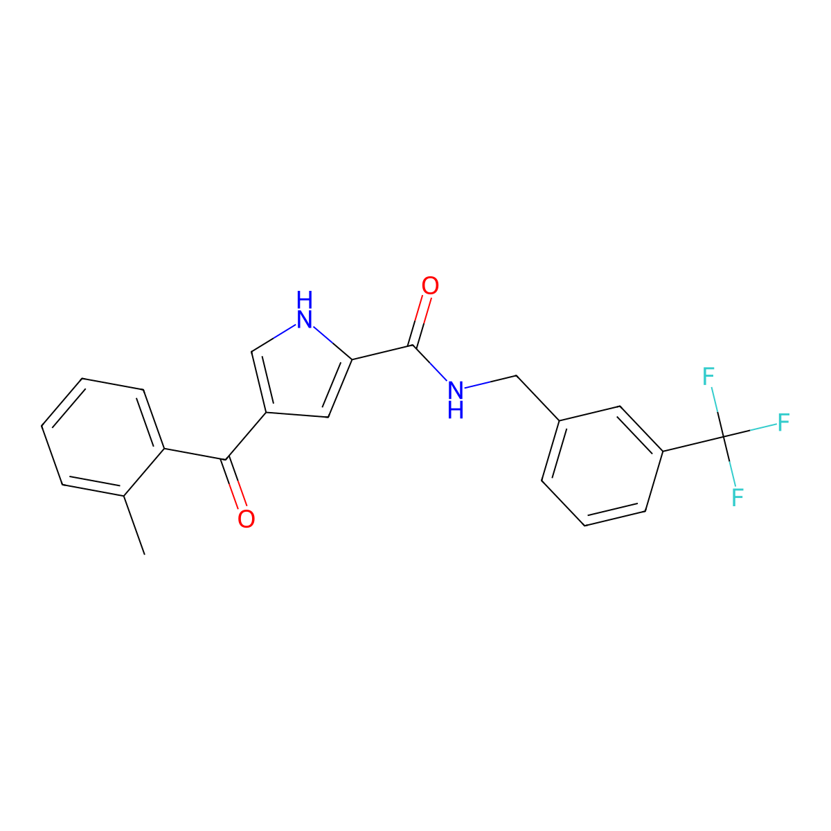 4-(2-methylbenzoyl)-N-[3-(trifluoromethyl)benzyl]-1H-pyrrole-2-carboxamide molecular structure, CAS 439120-79-3