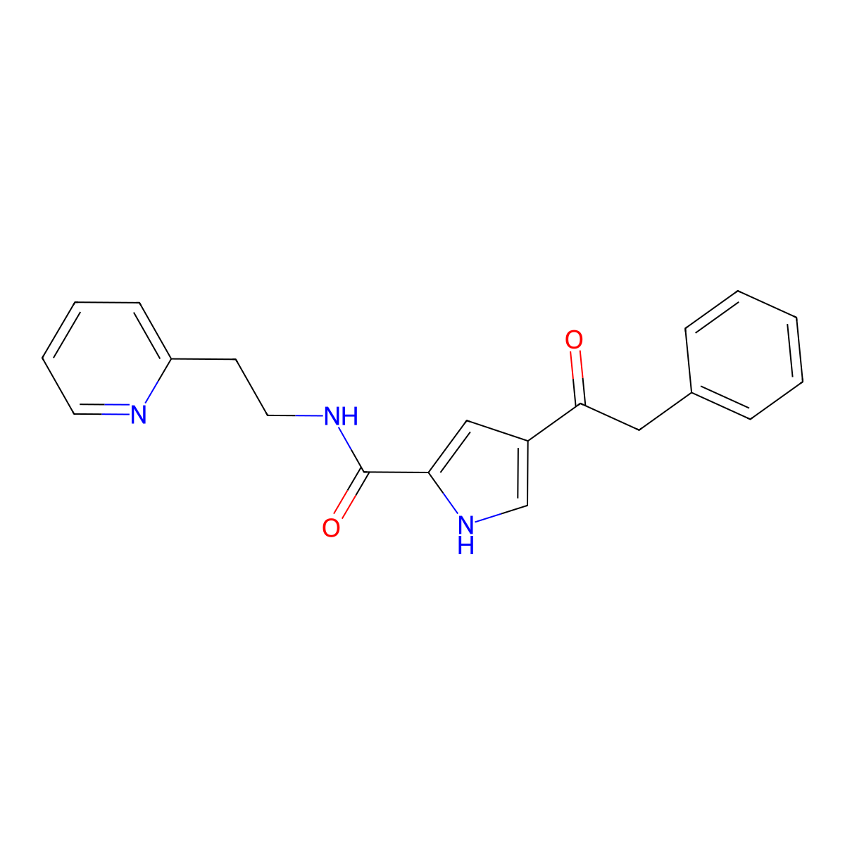 4-(2-phenylacetyl)-N-[2-(pyridin-2-yl)ethyl]-1H-pyrrole-2-carboxamide molecular structure, CAS 439120-81-7