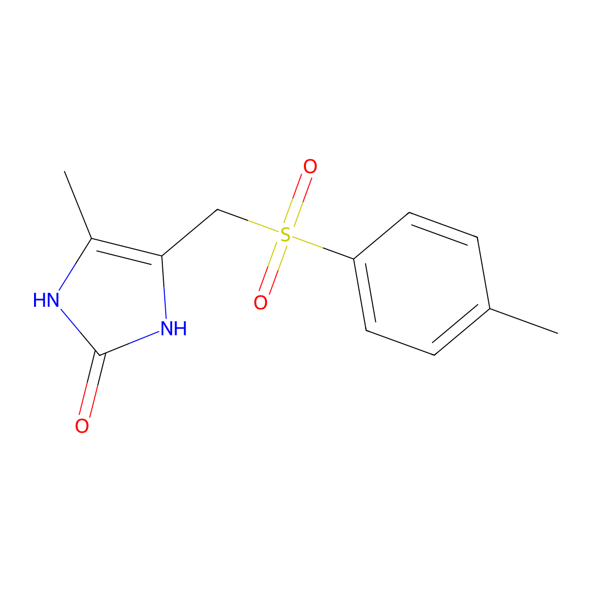 4-methyl-5-{[(4-methylphenyl)sulfonyl]methyl}-1,3-dihydro-2H-imidazol-2-one molecular structure, CAS 439120-86-2
