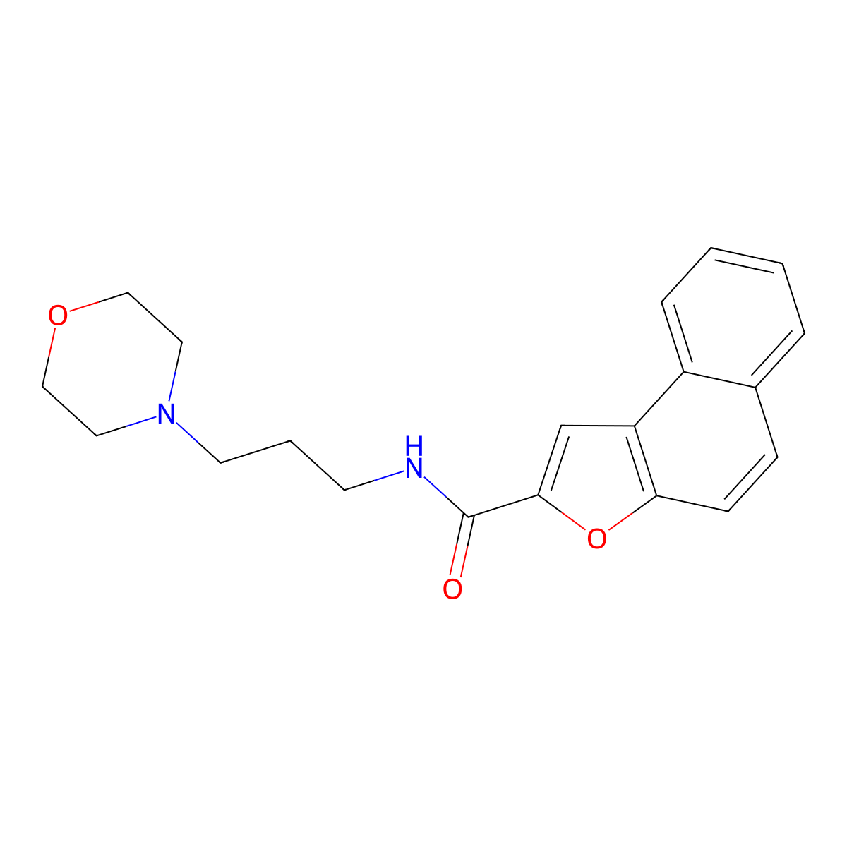 N-[3-(morpholin-4-yl)propyl]naphtho[2,1-b]furan-2-carboxamide molecular structure, CAS 439120-97-5