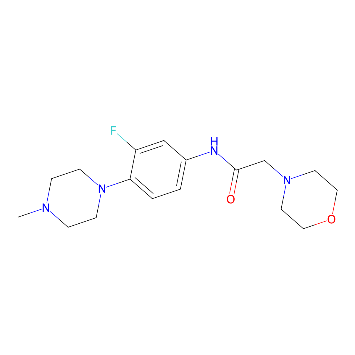 N-[3-fluoro-4-(4-methylpiperazino)phenyl]-2-morpholinoacetamide molecular structure, CAS 439121-33-2