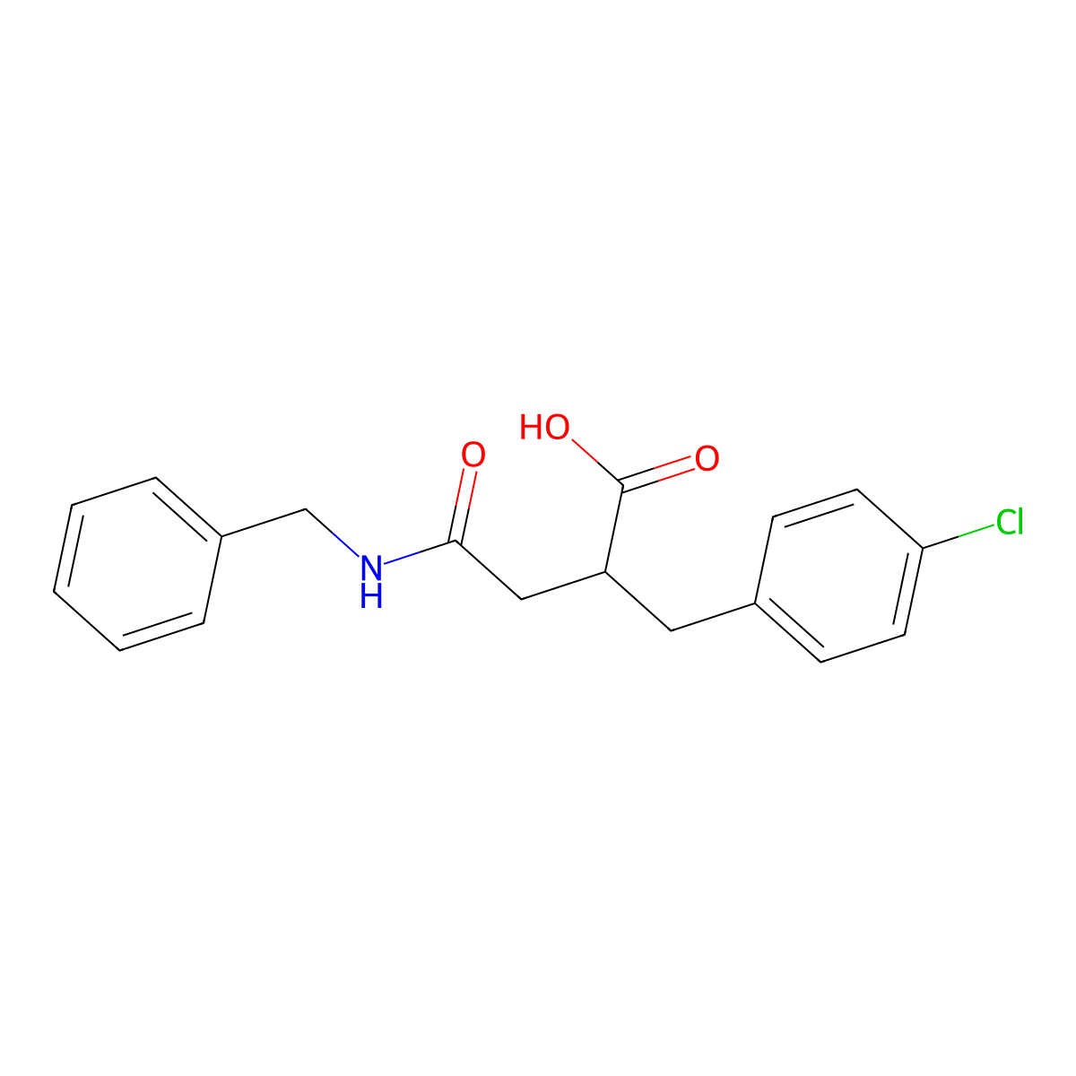 4-(Benzylamino)-2-(4-chlorobenzyl)-4-oxobutanoic acid molecular structure, CAS 439125-42-5