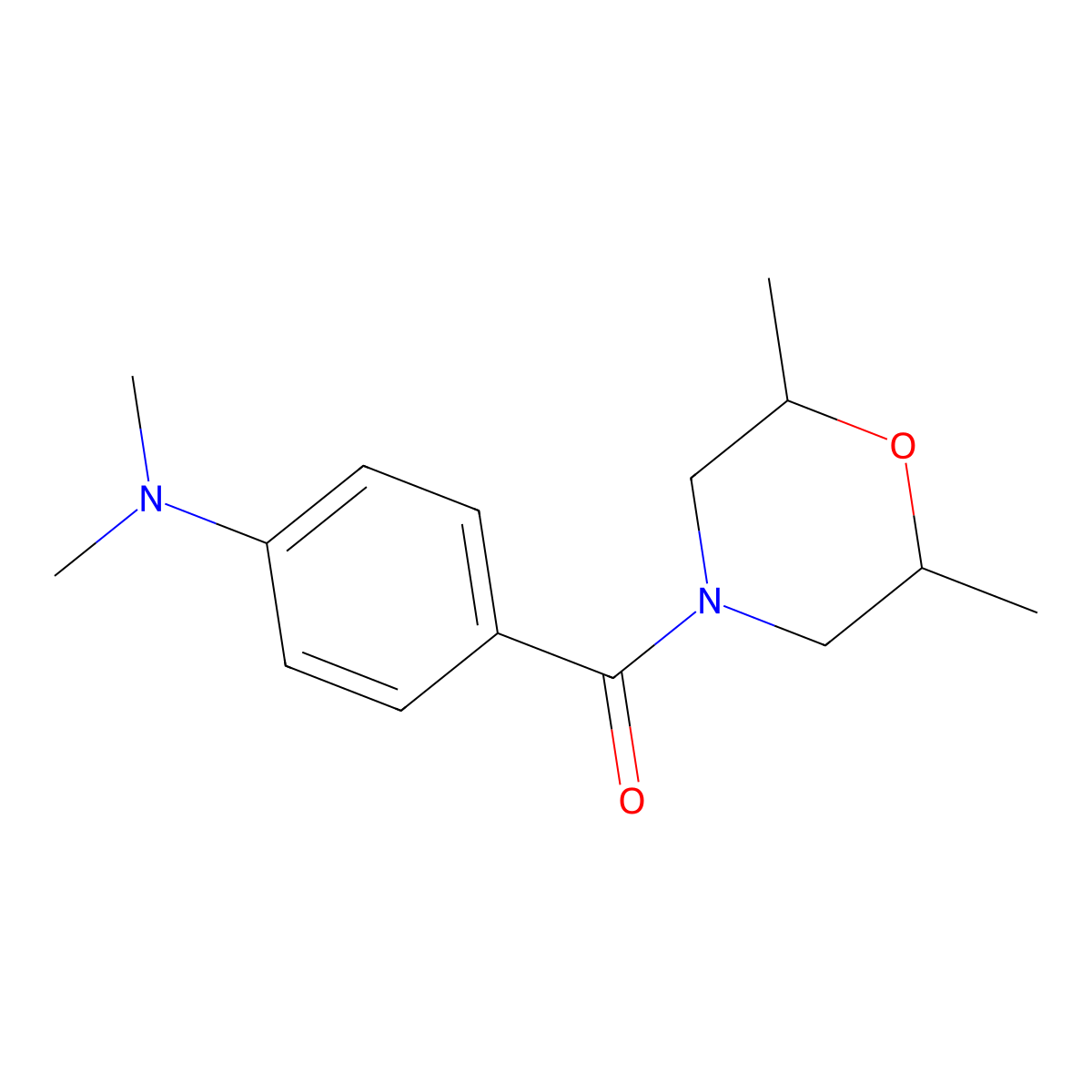 [4-(Dimethylamino)phenyl](2,6-dimethyl-4-morpholinyl)methanone molecular structure, CAS 439126-42-8