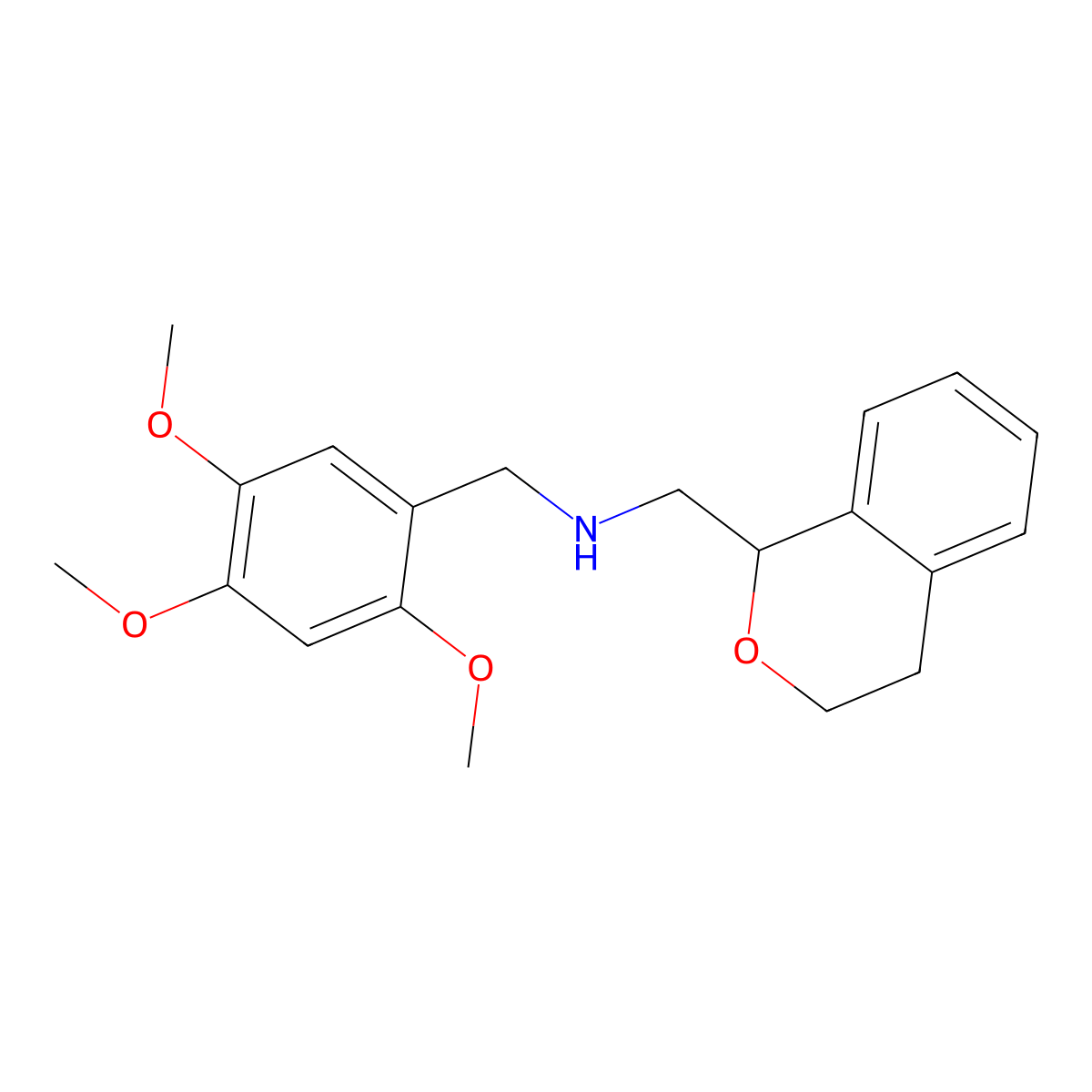 1-(3,4-dihydro-1H-isochromen-1-yl)-N-[(2,4,5-trimethoxyphenyl)methyl]methanamine molecular structure, CAS 439126-73-5