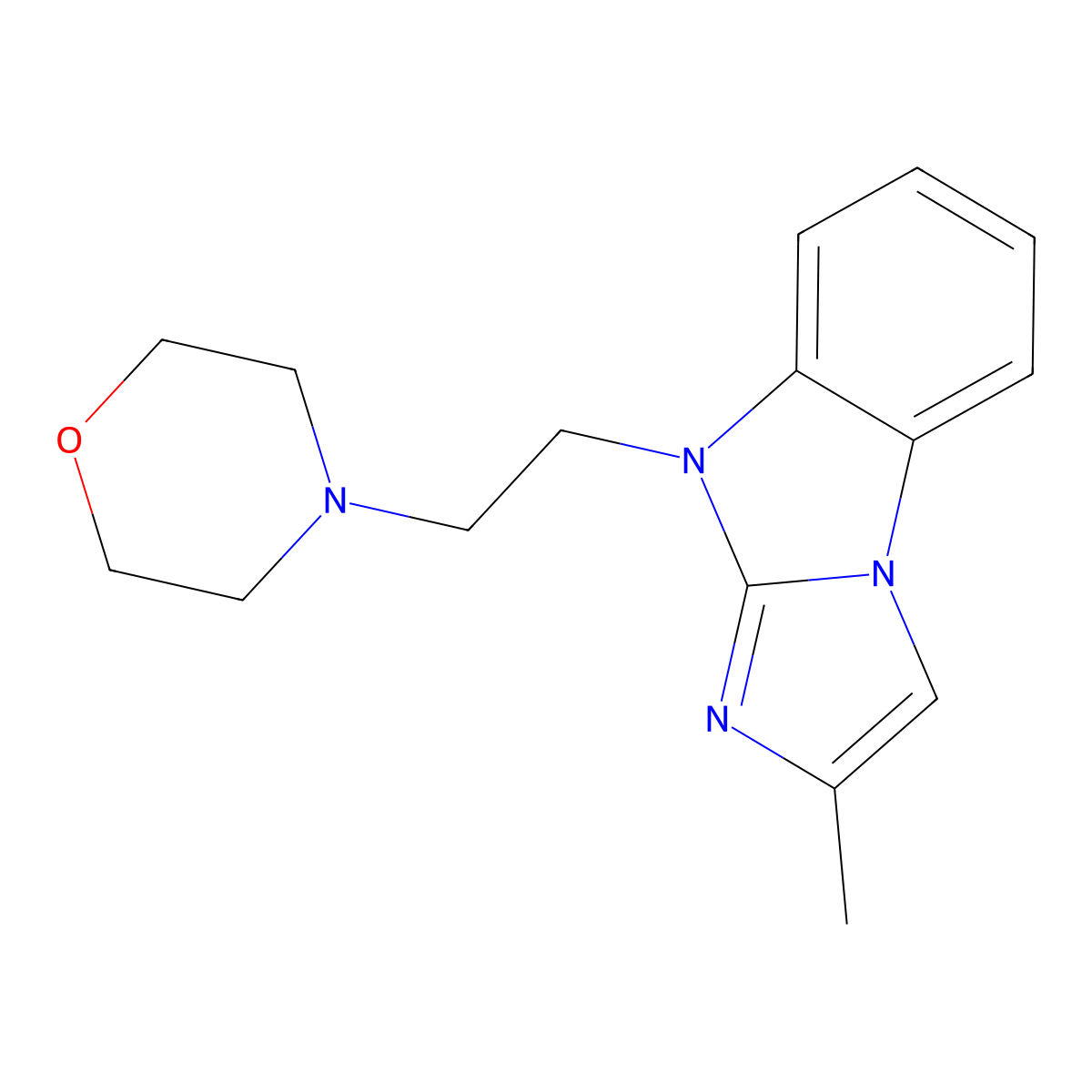 4-[2-(2-Methylimidazo[1,2-a]benzimidazol-4-yl)ethyl]morpholine molecular structure, CAS 439126-99-5