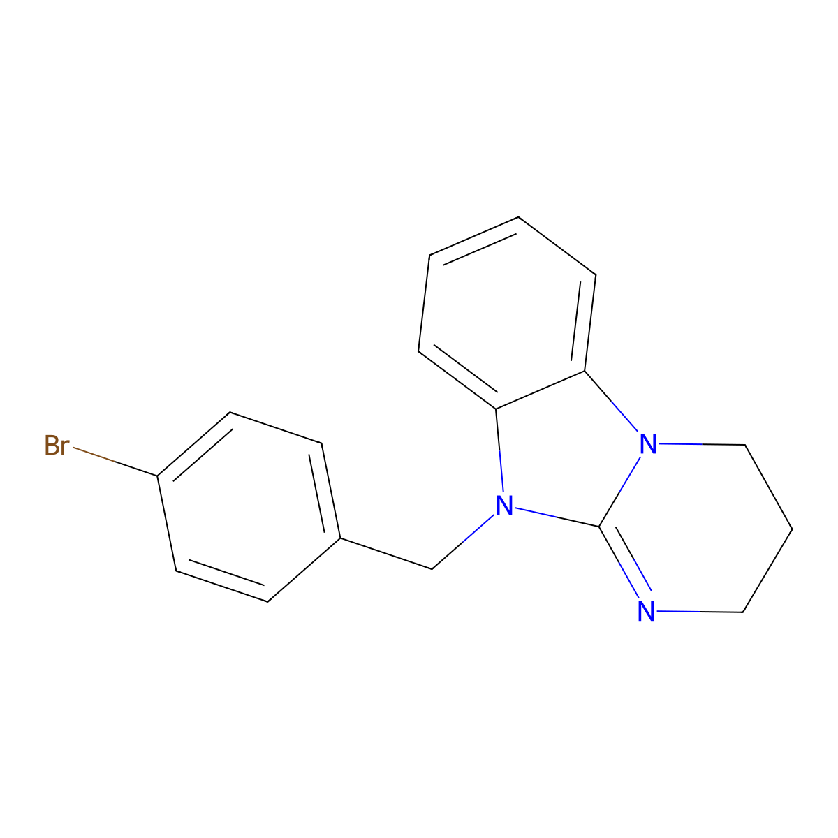 10-[(4-bromophenyl)methyl]-3,4-dihydro-2H-pyrimido[1,2-a]benzimidazole molecular structure, CAS 439127-09-0