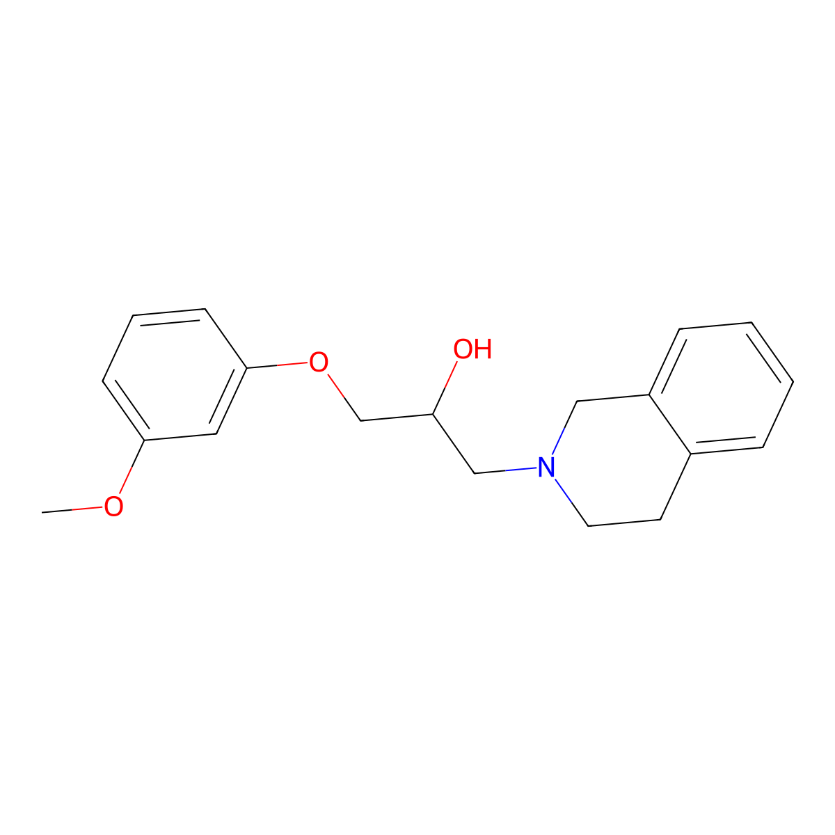 1-(3,4-dihydro-1H-isoquinolin-2-yl)-3-(3-methoxyphenoxy)propan-2-ol molecular structure, CAS 439128-96-8