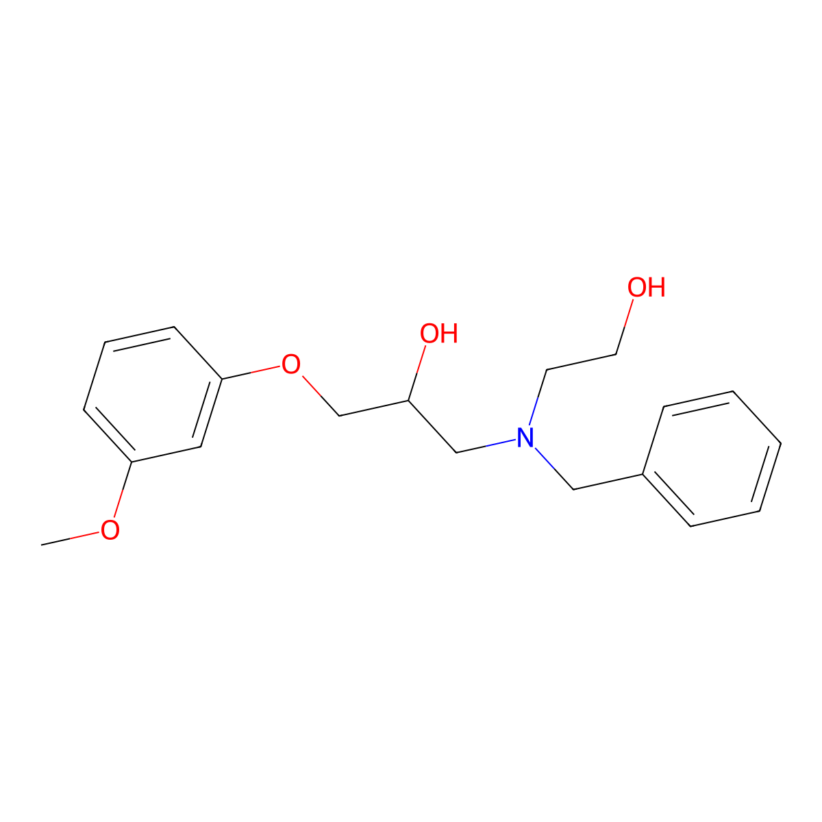 1-[Benzyl(2-hydroxyethyl)amino]-3-(3-methoxyphenoxy)propan-2-ol molecular structure, CAS 439128-99-1