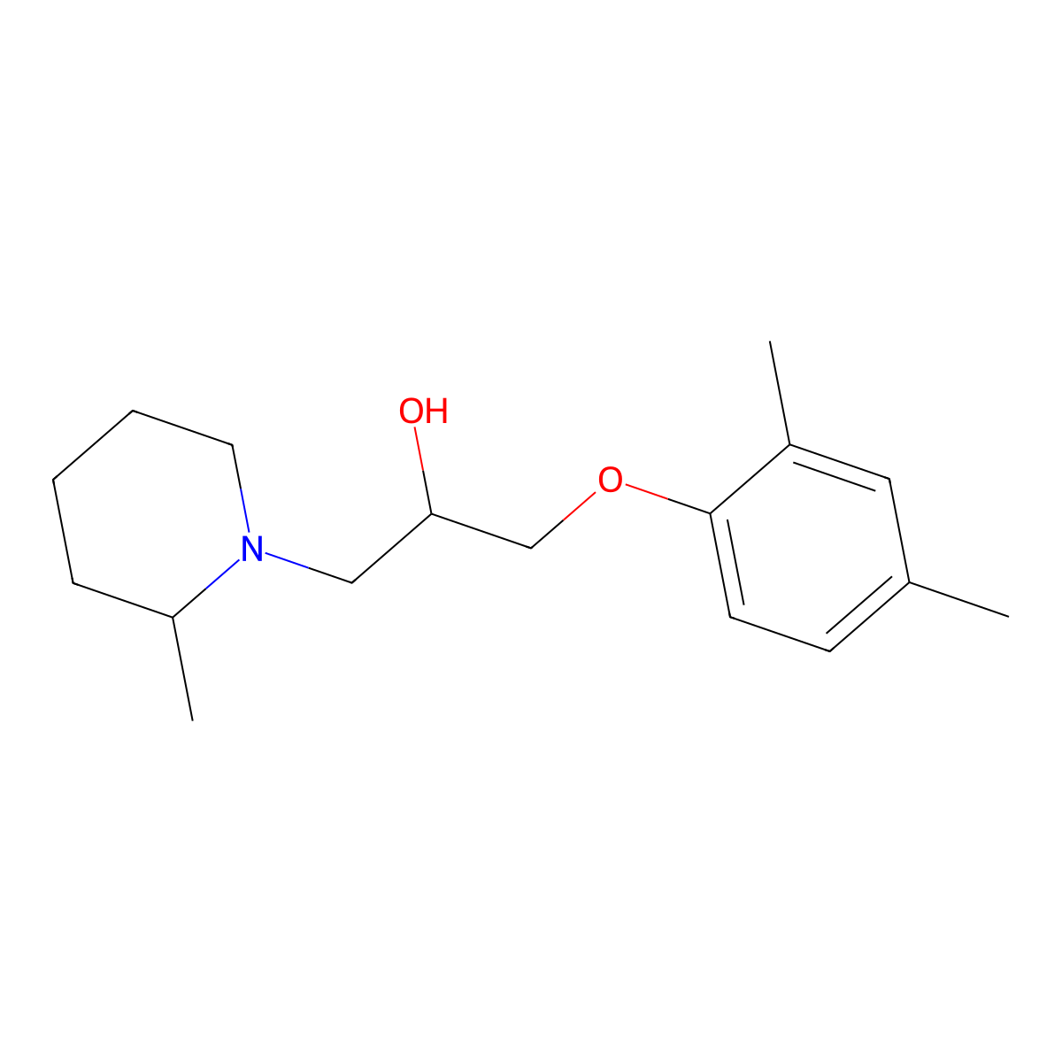 1-(2,4-Dimethylphenoxy)-3-(2-methylpiperidin-1-yl)propan-2-ol molecular structure, CAS 439129-06-3