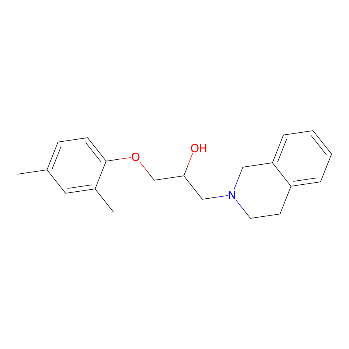 1-(3,4-Dihydro-1H-isoquinolin-2-yl)-3-(2,4-dimethyl-phenoxy)-propan-2-ol molecular structure, CAS 439129-13-2