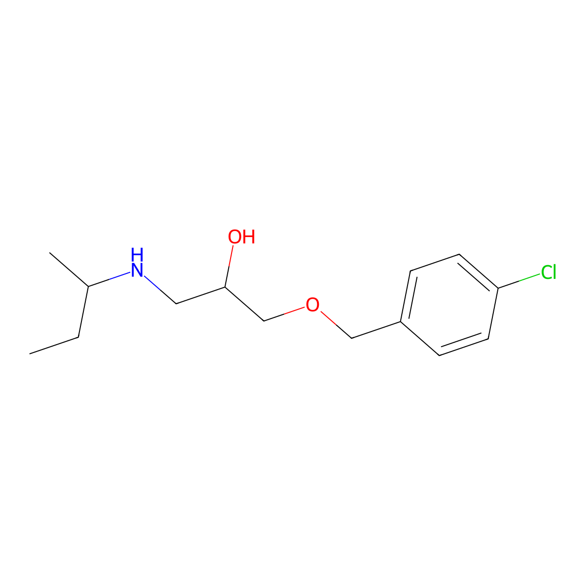 (Butan-2-yl)({3-[(4-chlorophenyl)methoxy]-2-hydroxypropyl})amine molecular structure, CAS 439129-93-8