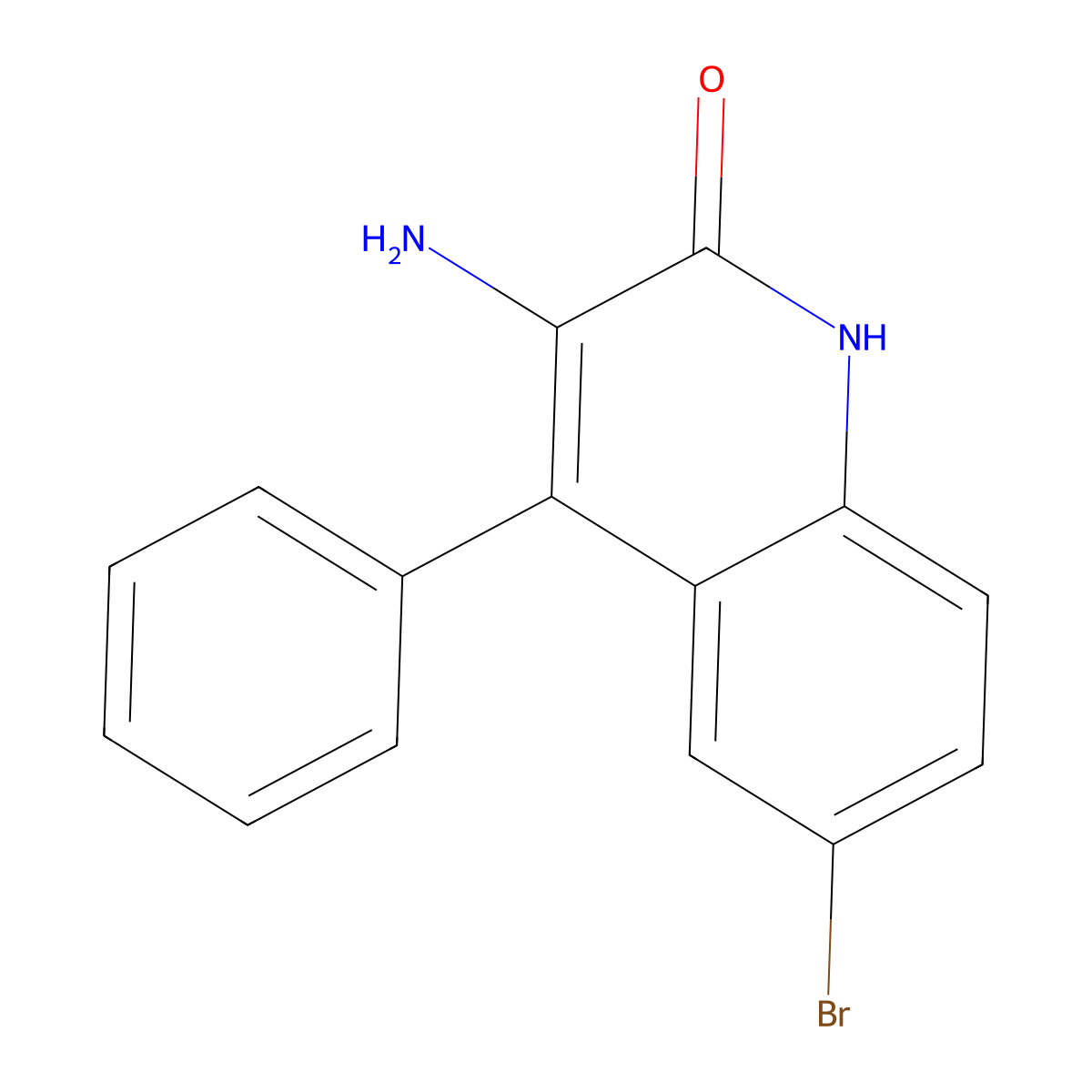3-amino-6-bromo-4-phenylquinolin-2(1H)-one molecular structure, CAS 439133-16-1