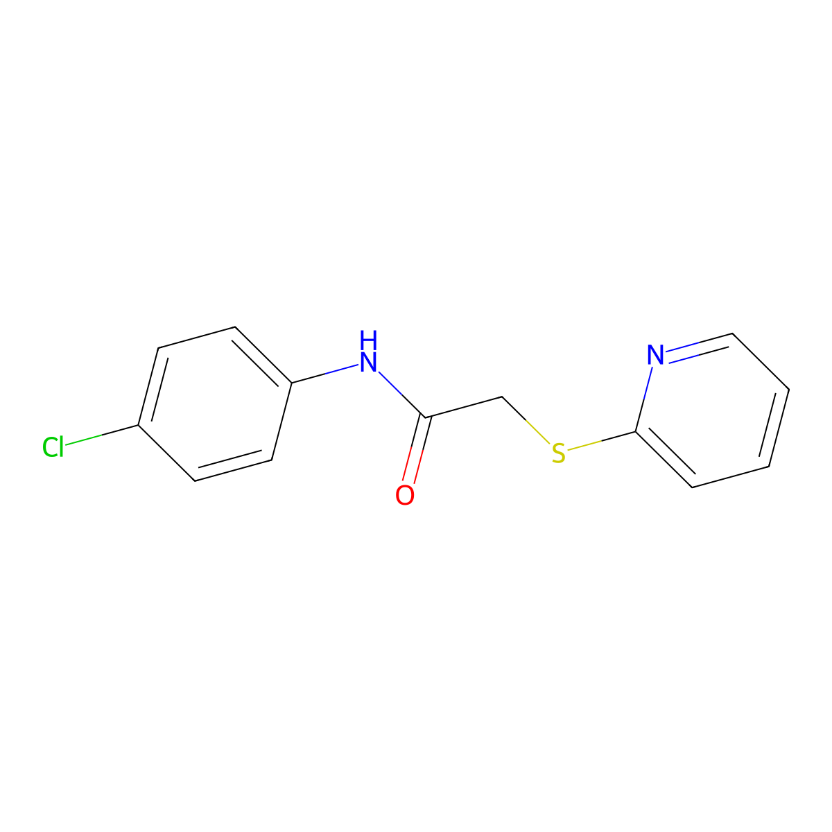 N-(4-chlorophenyl)-2-(pyridin-2-ylsulfanyl)acetamide molecular structure, CAS 439133-17-2