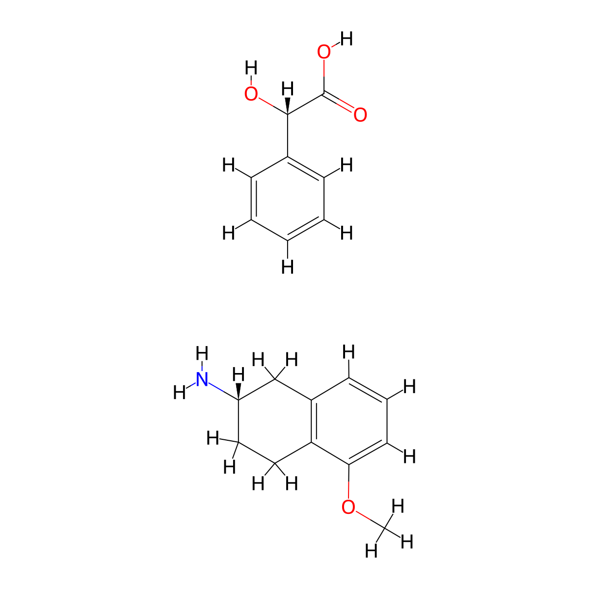 (S)-2-Amino-5-methoxytetralin (S)-mandelate molecular structure, CAS 439133-67-2
