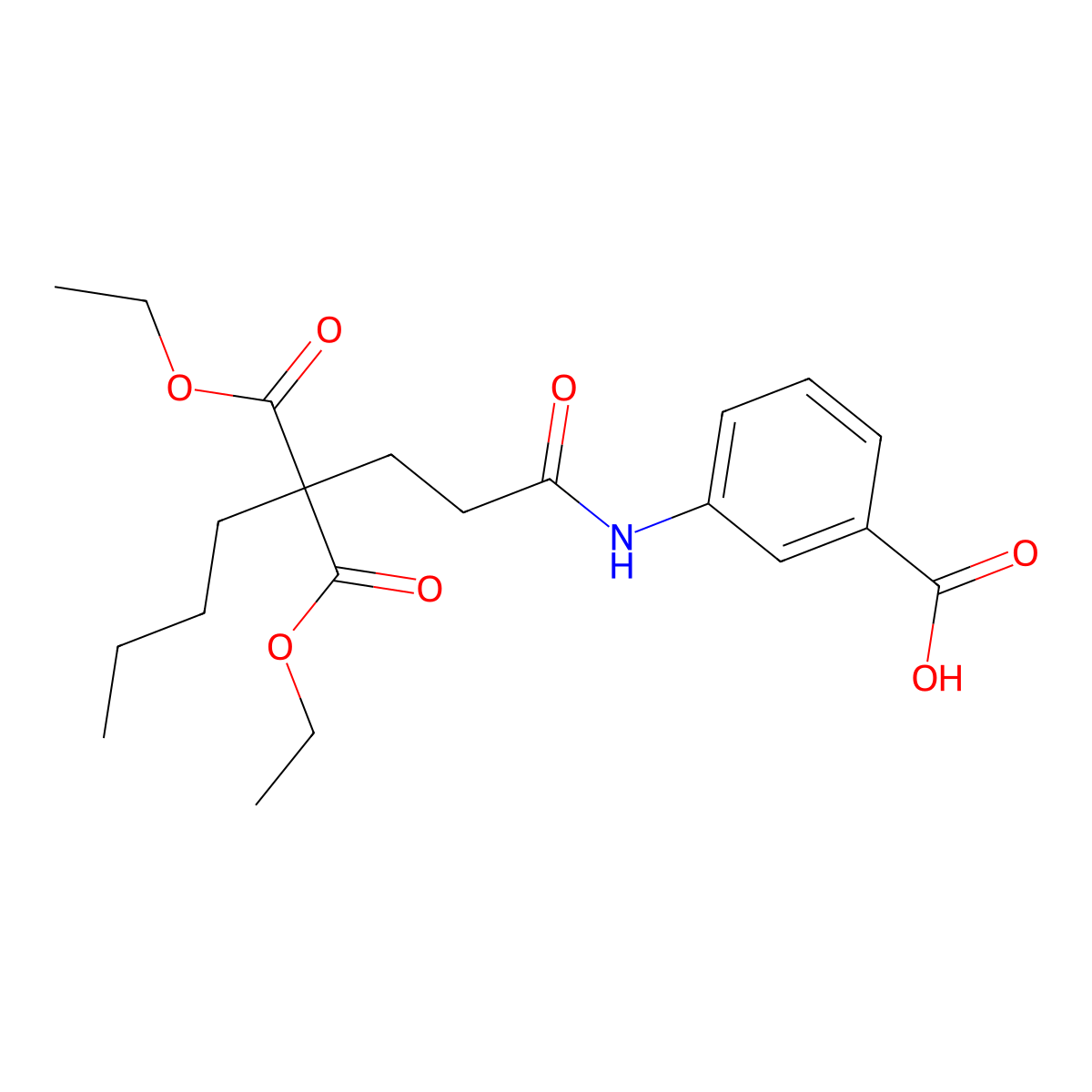 3-[4,4-bis(ethoxycarbonyl)octanoylamino]benzoic Acid molecular structure, CAS 439138-62-2