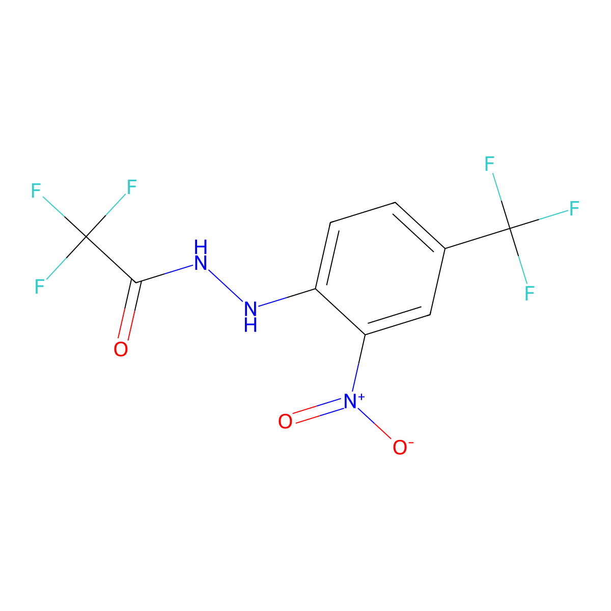 2,2,2-trifluoro-N'-[2-nitro-4-(trifluoromethyl)phenyl]acetohydrazide molecular structure, CAS 439138-64-4