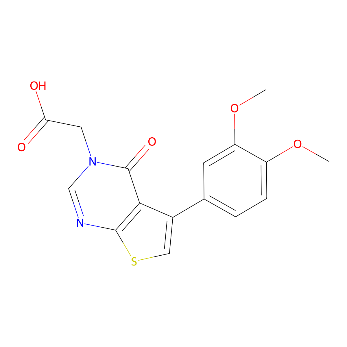 [5-(3,4-dimethoxyphenyl)-4-oxothieno[2,3-d]pyrimidin-3(4H)-yl]acetic acid molecular structure, CAS 439140-53-1