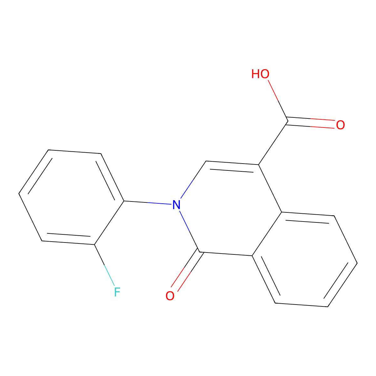 2-(2-Fluorophenyl)-1-oxo-1,2-dihydroisoquinoline-4-carboxylic acid molecular structure, CAS 439140-89-3