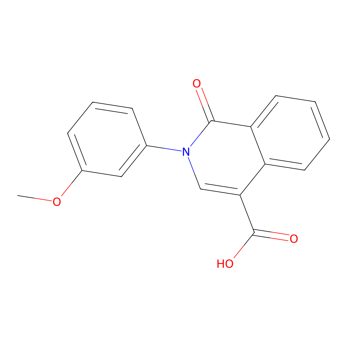2-(3-Methoxyphenyl)-1-oxo-1,2-dihydroisoquinoline-4-carboxylic acid molecular structure, CAS 439141-05-6