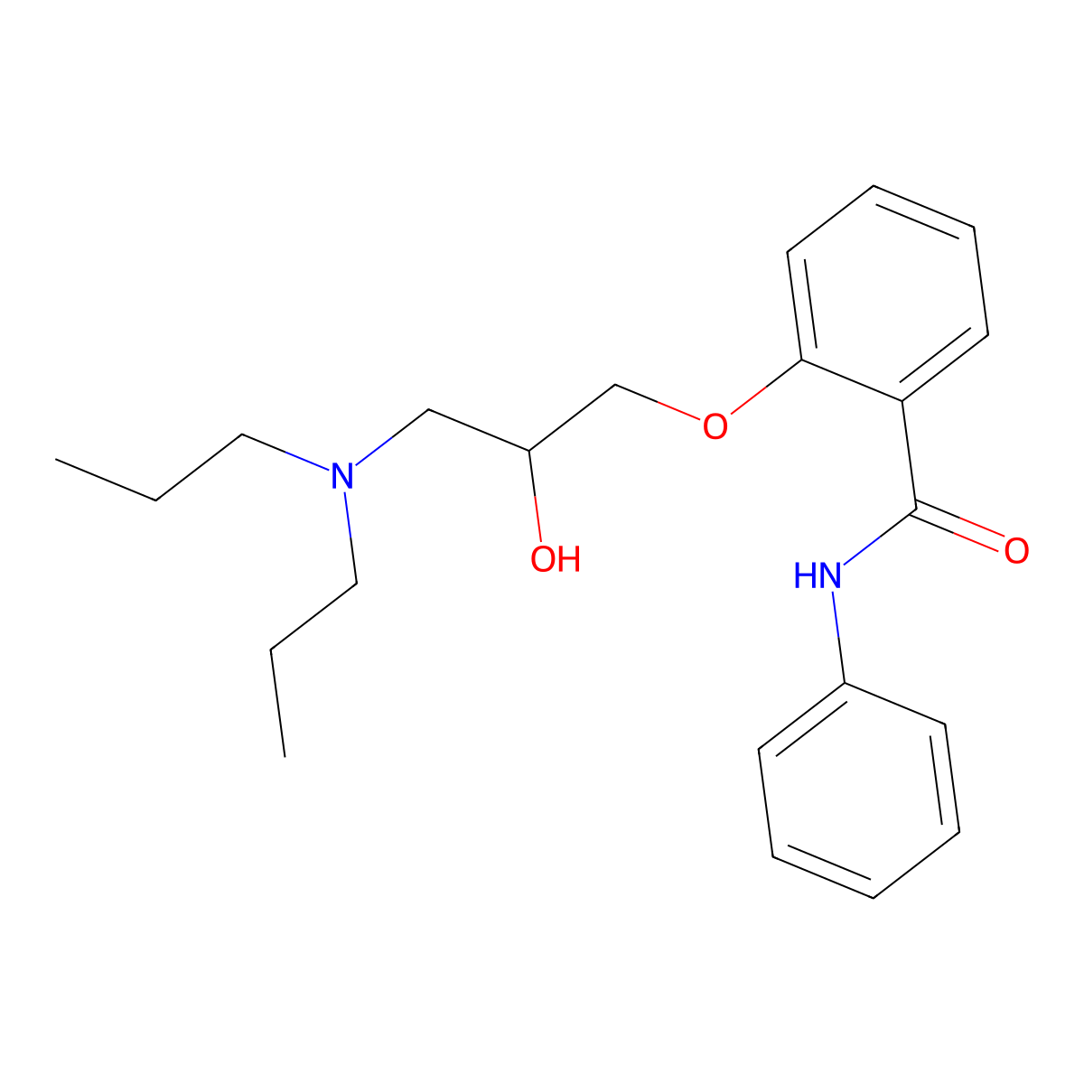 2-[3-(dipropylamino)-2-hydroxypropoxy]-N-phenylbenzamide molecular structure, CAS 439142-24-2