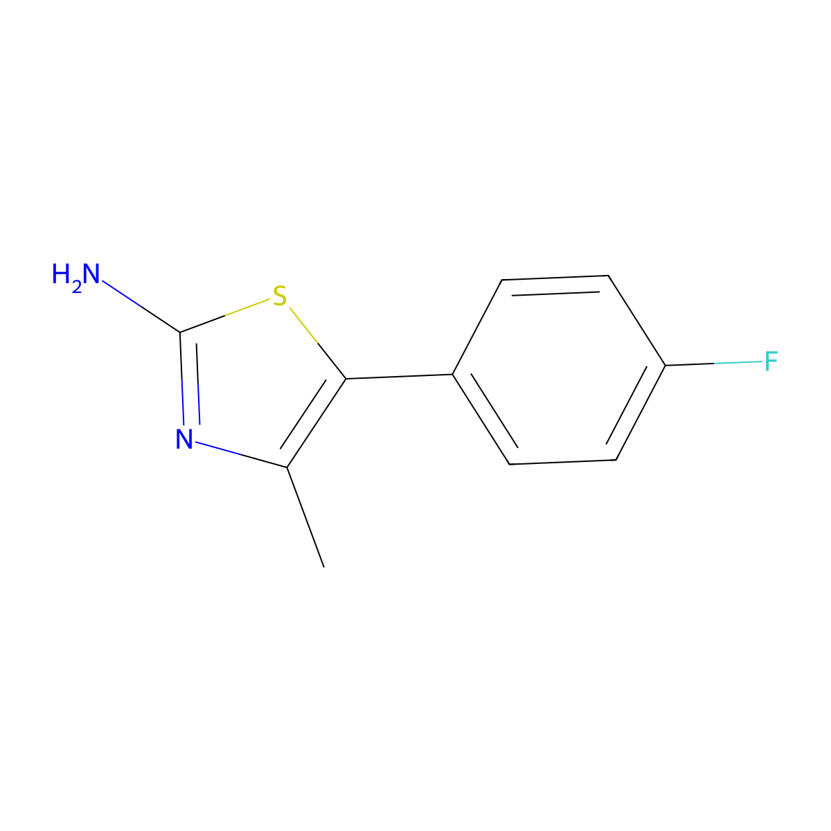 5-(4-Fluorophenyl)-4-methyl-2-thiazolamine molecular structure, CAS 439145-99-0