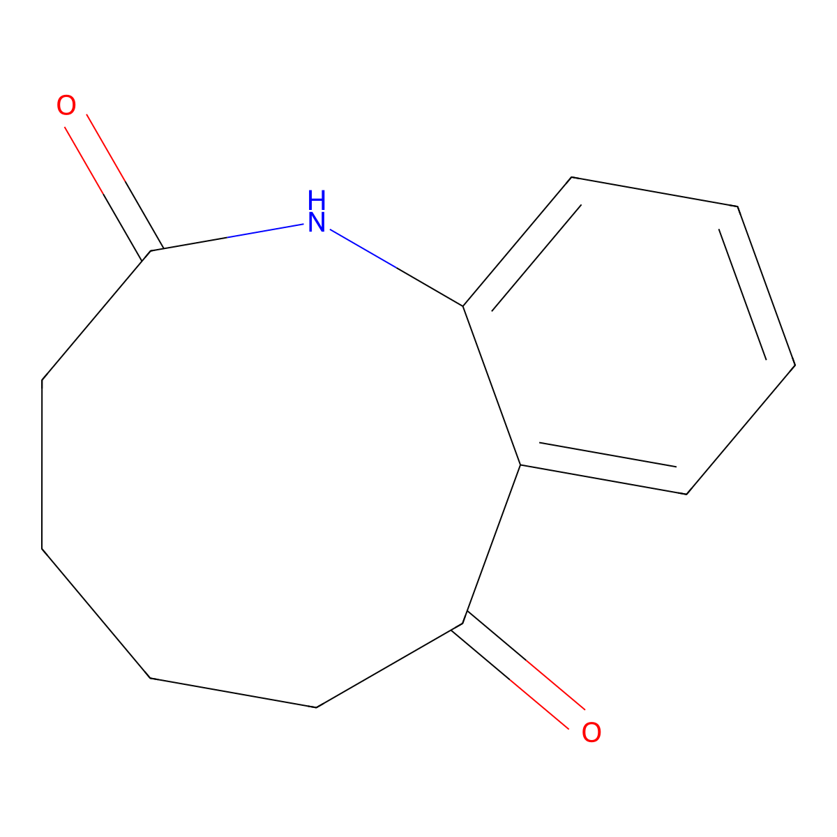 2,3,4,5,6,7-Hexahydro-1H-1-benzazonine-2,7-dione molecular structure, CAS 4392-17-0