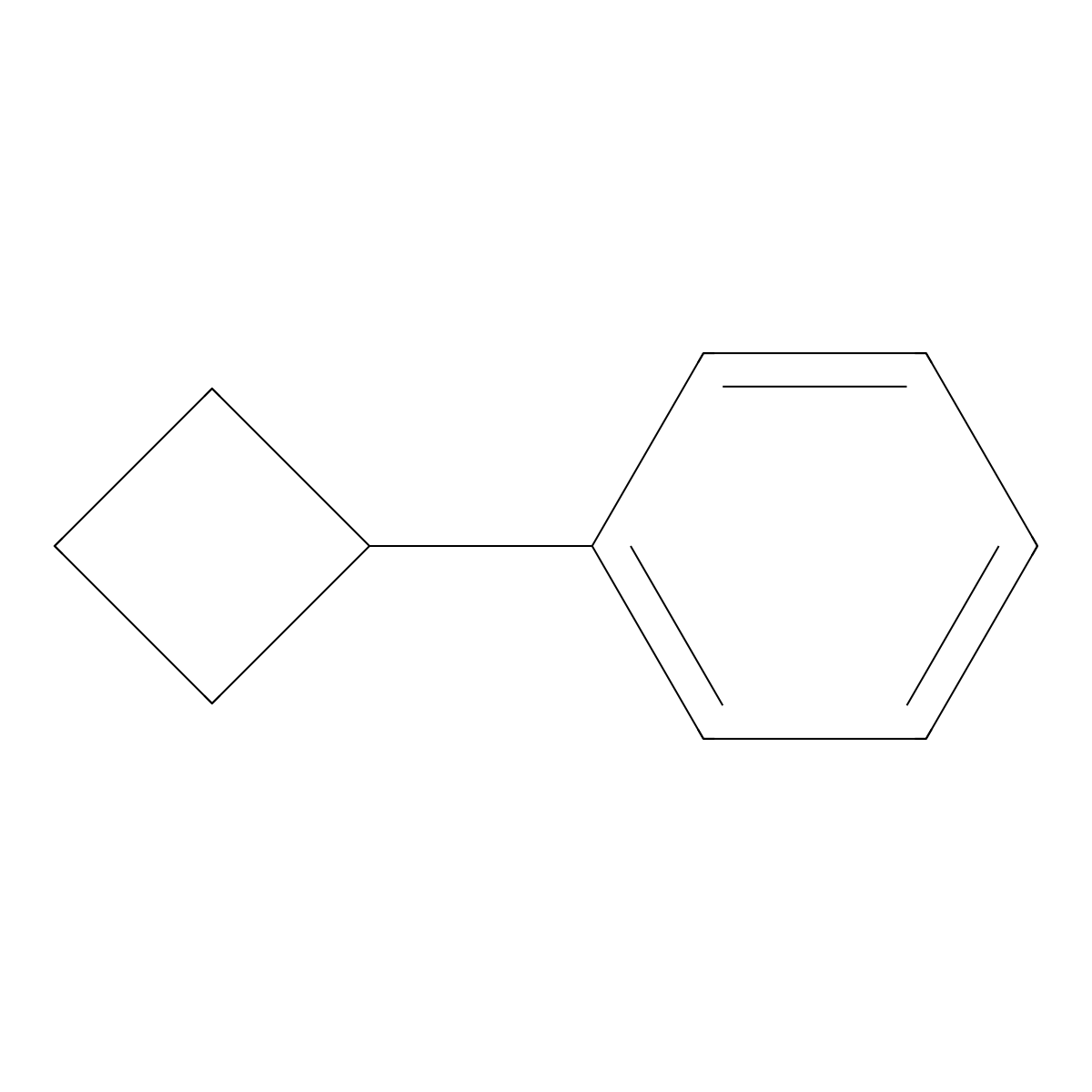 Benzene, cyclobutyl- molecular structure, CAS 4392-30-7